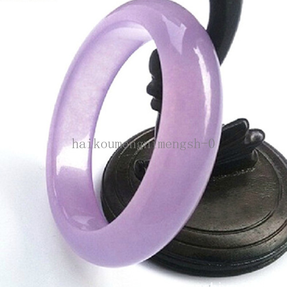 Certified Ice Lavender 54-64mm Natural Burma Jade jadeite Bangle Bracelet