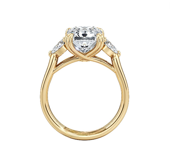 5.80 Ct Radiant IGI Certified Lab Grown Diamond Engagement Ring 14K Yellow Gold