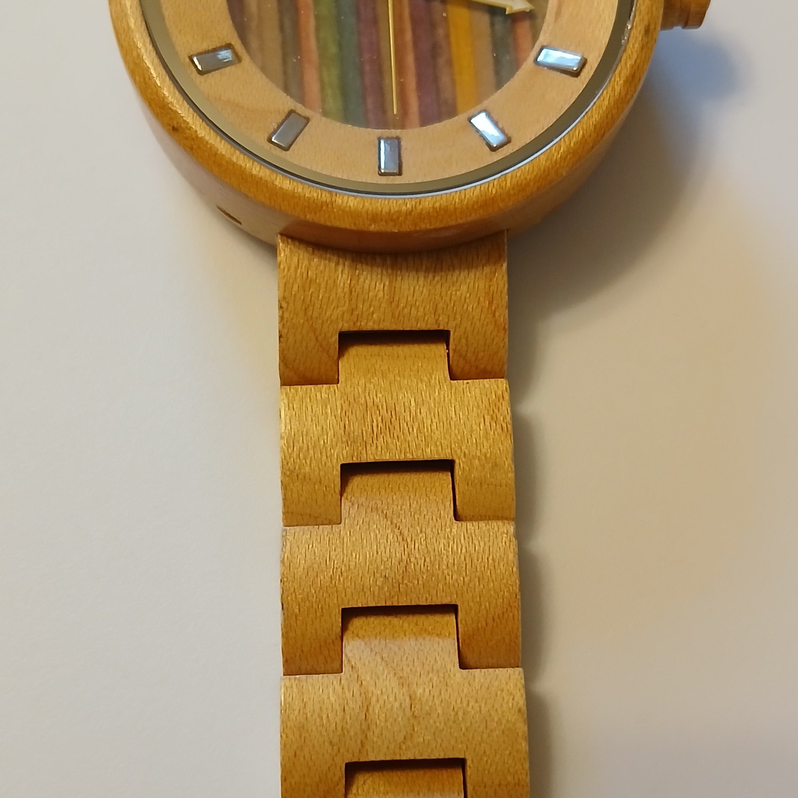 Earth Khaki Wood Casual Eco-Friendly Women’s Boho Watch Multi-Color Dial