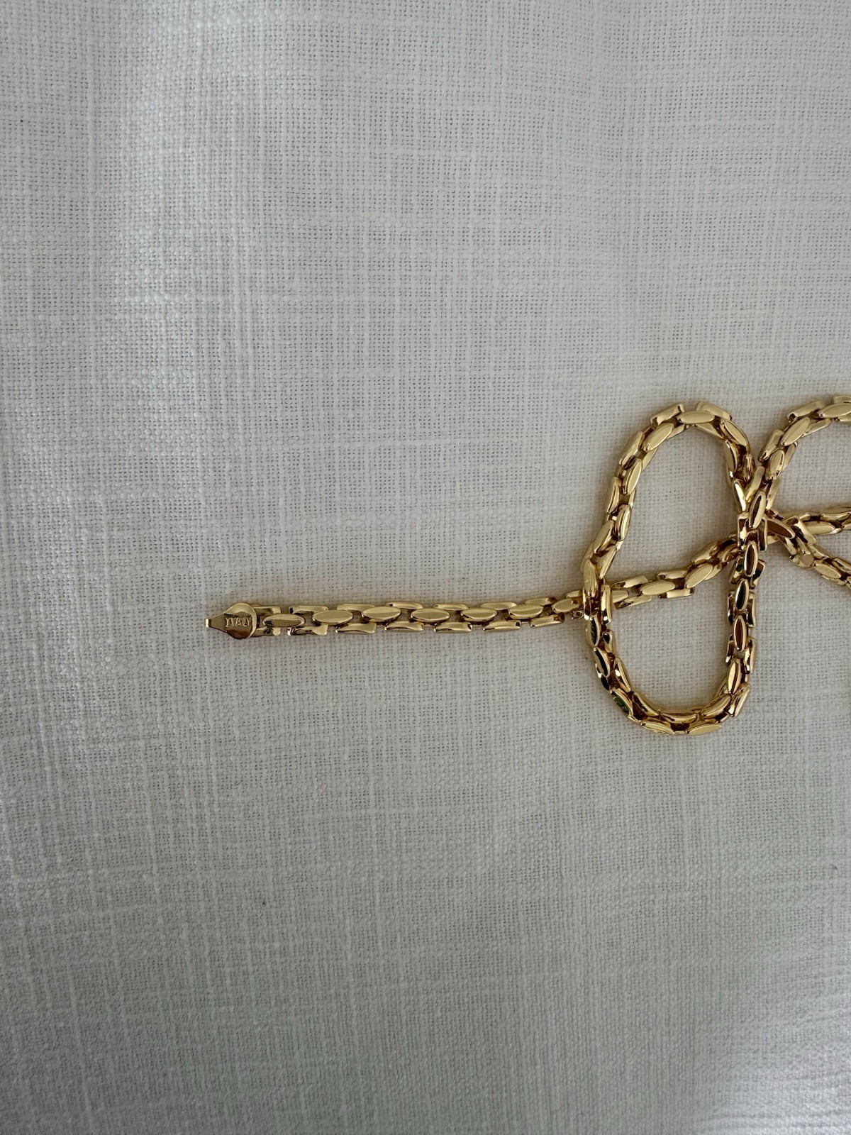 19 1/2 Inch Necklace Yellow Gold Chain Link Marked Italy 750 (please Read Descr)