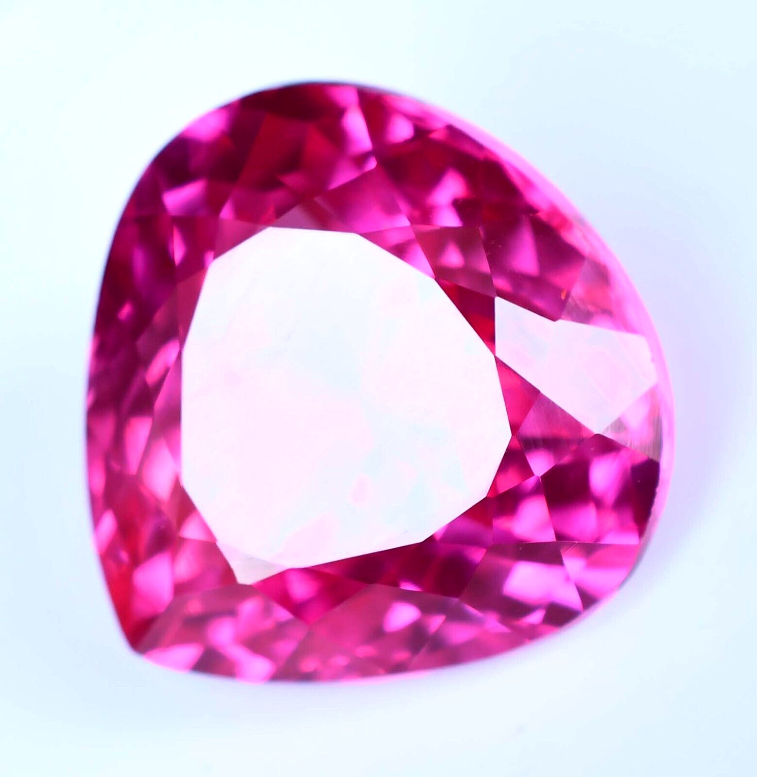 Natural Mogok Pink Ruby 26.35 Ct Pear Certified Flawless Loose Gemstone