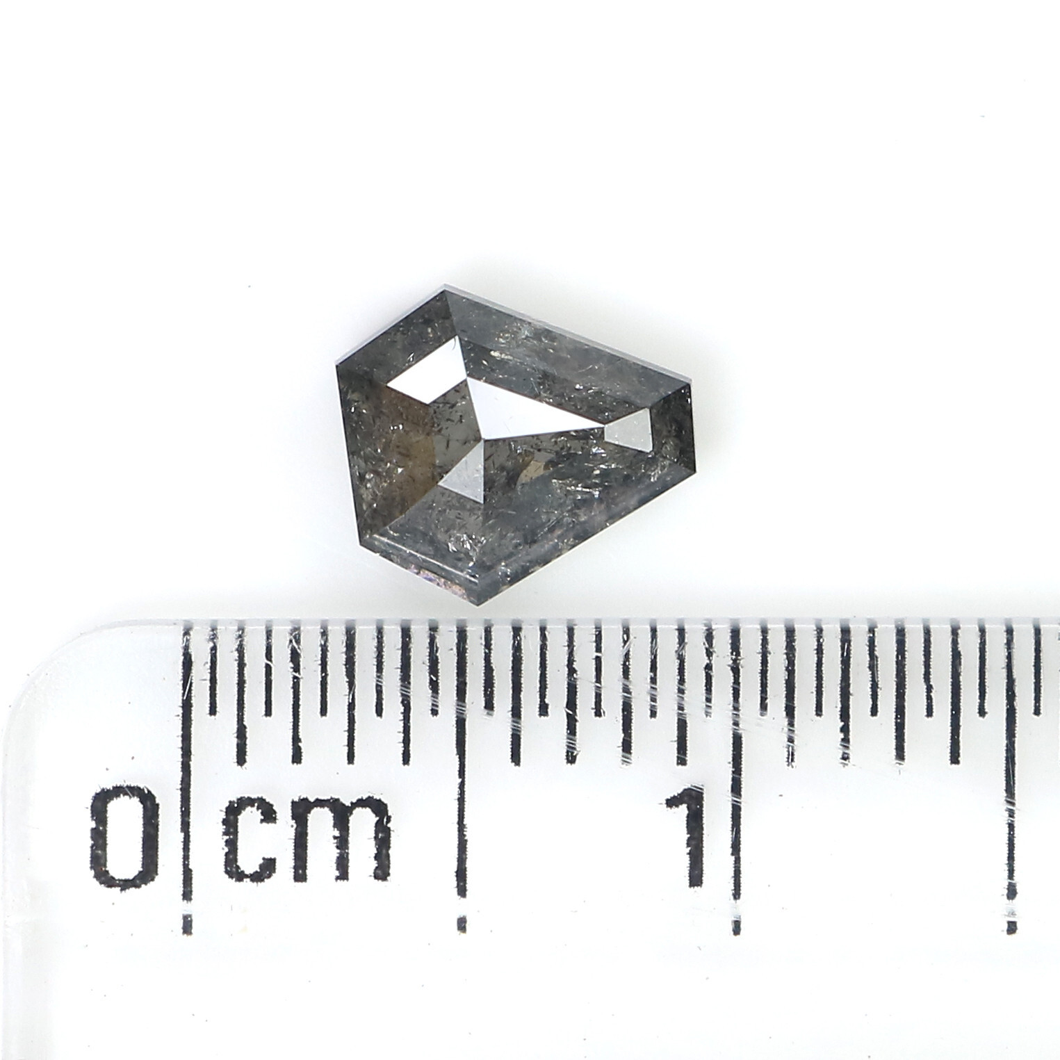 0.87 CT Natural Loose Coffin Cut Diamond 6.40 MM Salt And Pepper Diamond QL7838