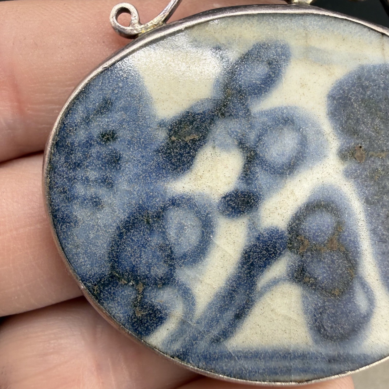 Vintage Chinese Export Porcelain Pendant