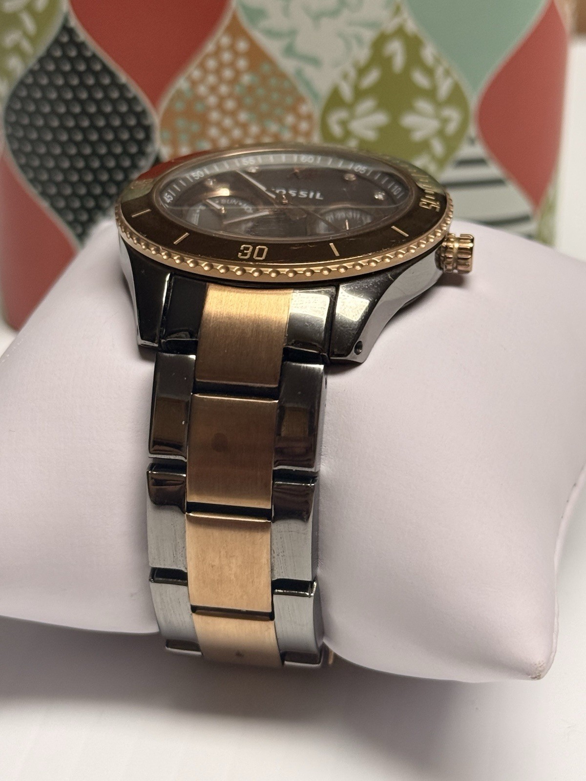 Fossil Stella ES3100 Womens Stainless Steel Analog Dial Quartz Wrist Watch