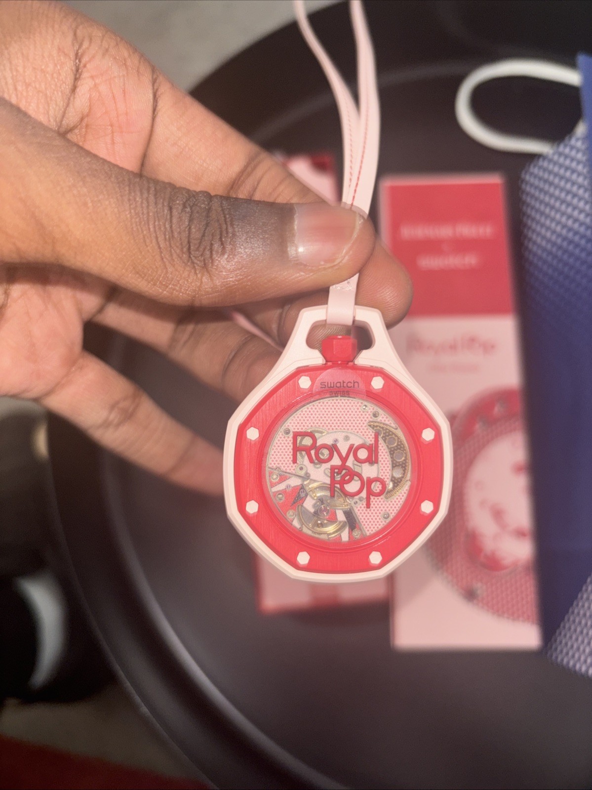Swatch Royal Pop Otto Rosso Pink Watch NEW Full Set AP Swatch