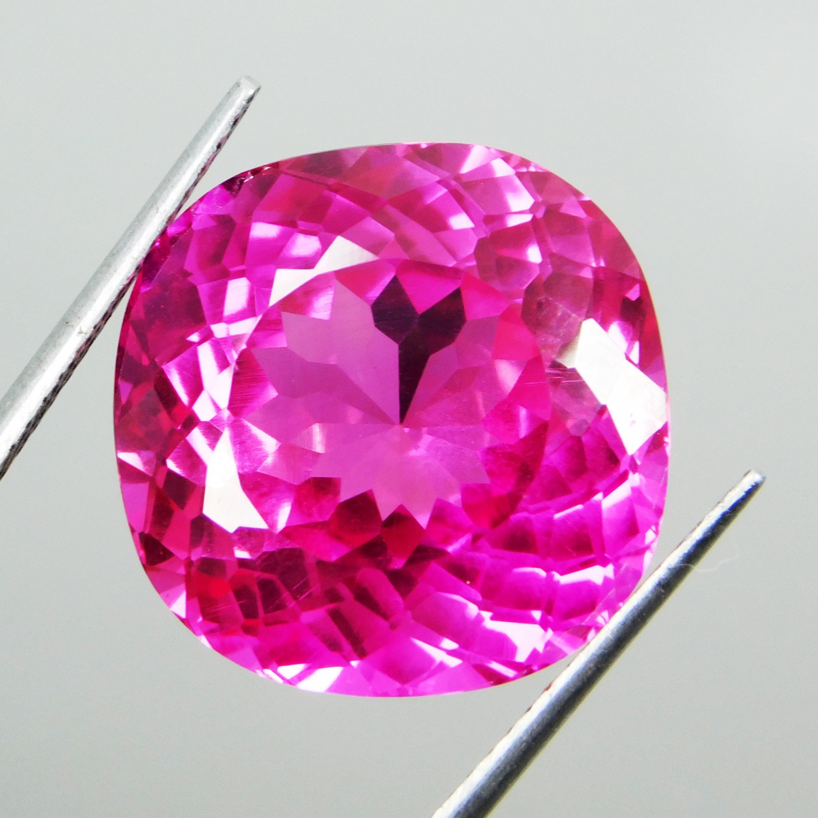 Certified 25.20 Ct Natural Burmese Pink Red Ruby Cushion Cut Flawless Gemstone