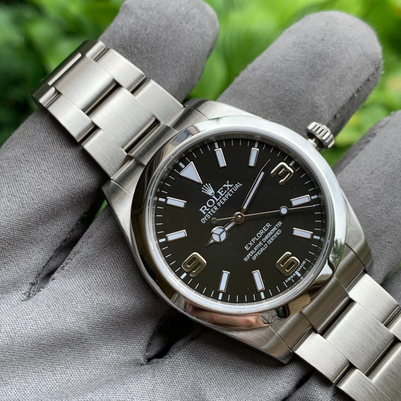 Rolex Explorer Ref. 214270 Automatic Oyster Perpetual Steel Watch – Box & Papers