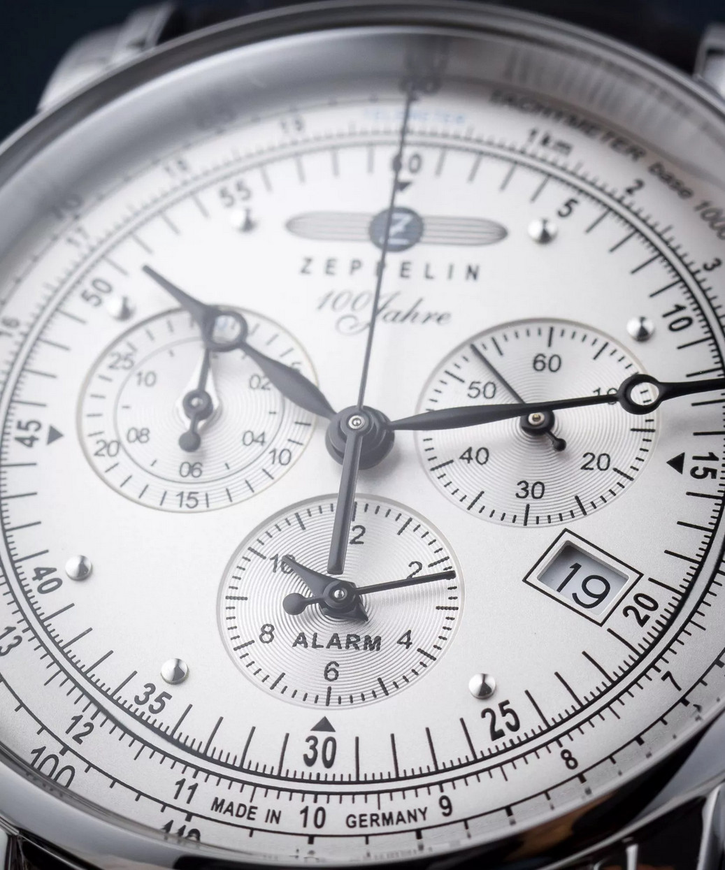 Zeppelin 100th Anniversary Men’s Chronograph Silver Dial Quartz Watch 7680-1