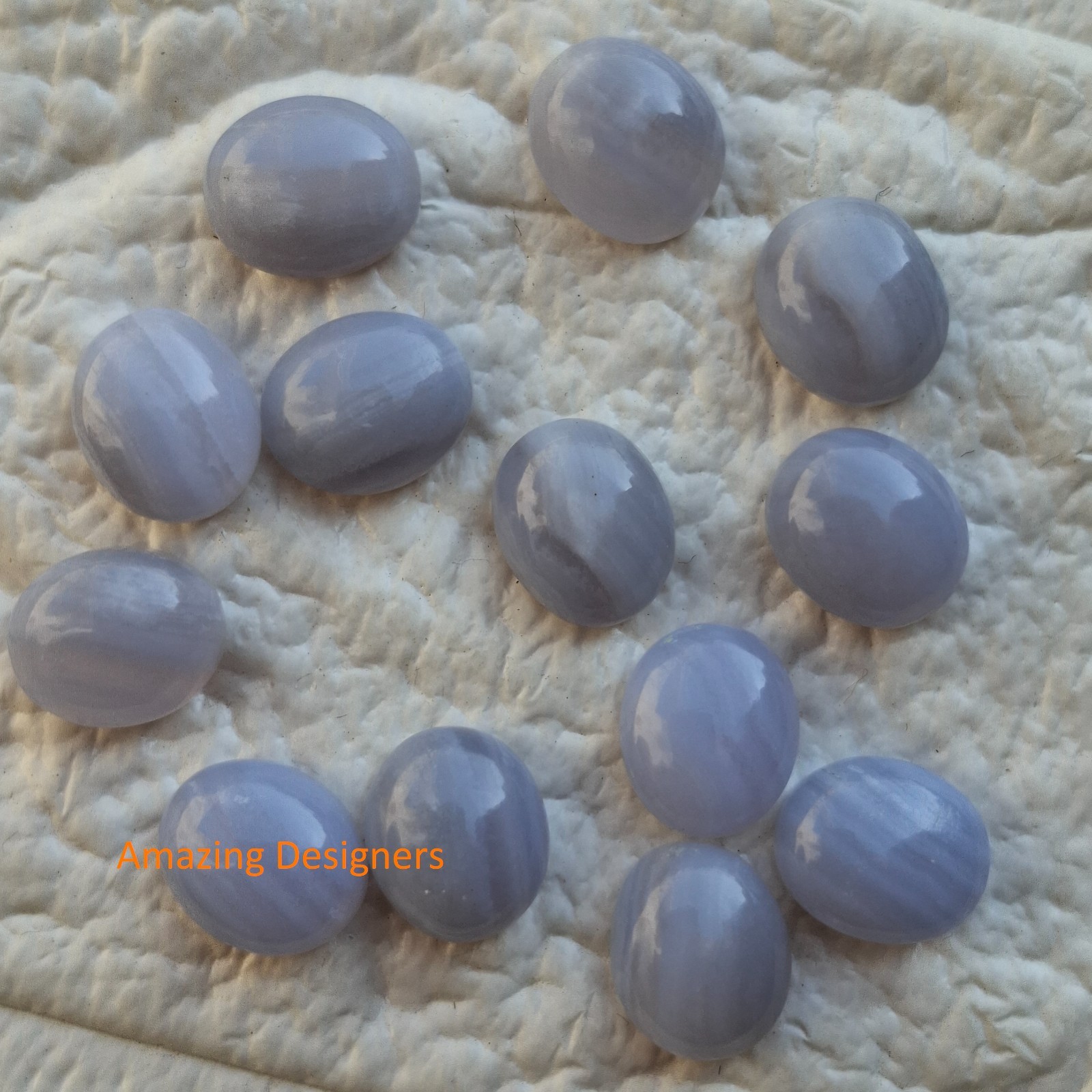 Natural Blue Lace Agate Oval Cabochon 6x8mm to 12x16mm Loose Gemstone