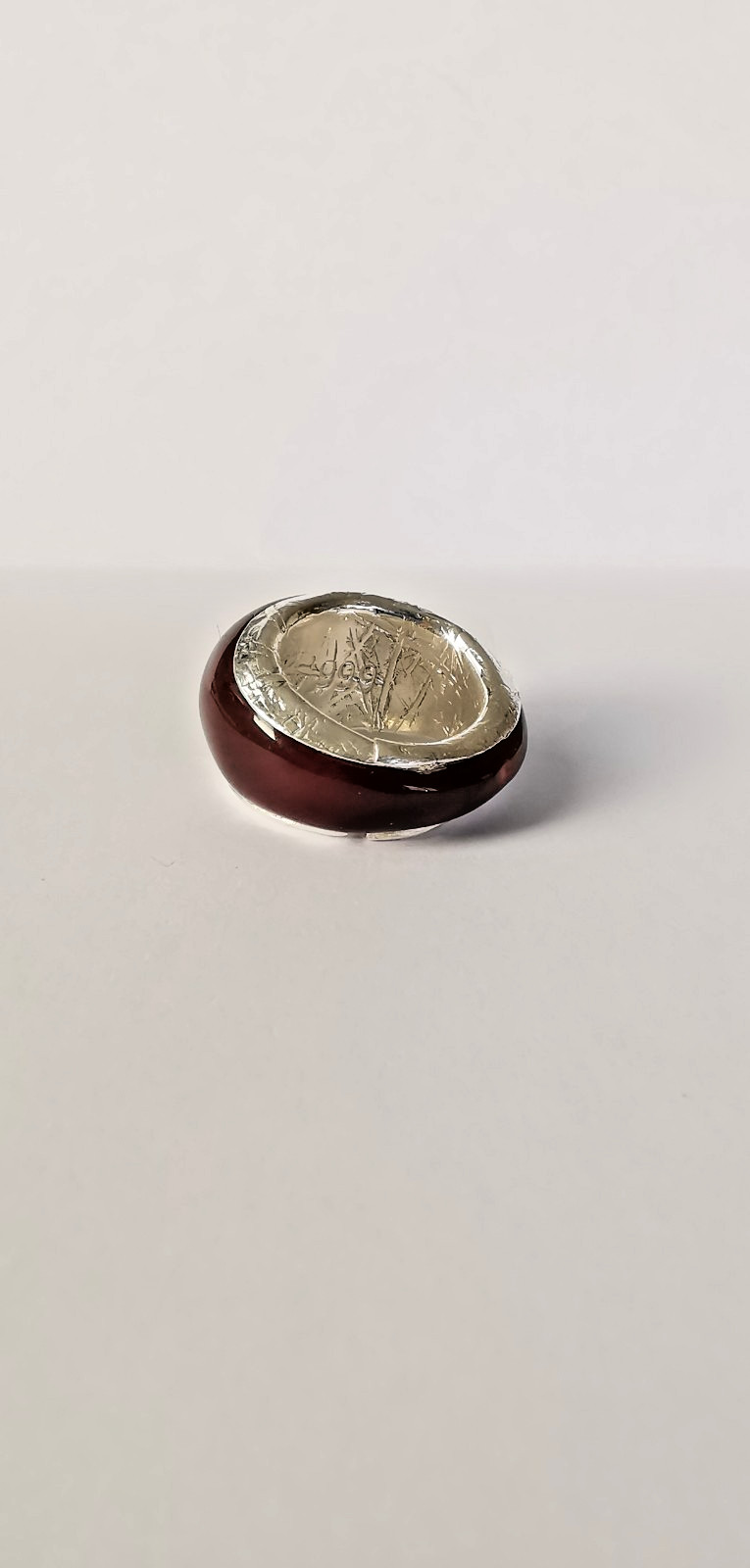 Handmade Fine Silver 999 Agate Ring, Unisex Chunky Statement Band, One of a Kind