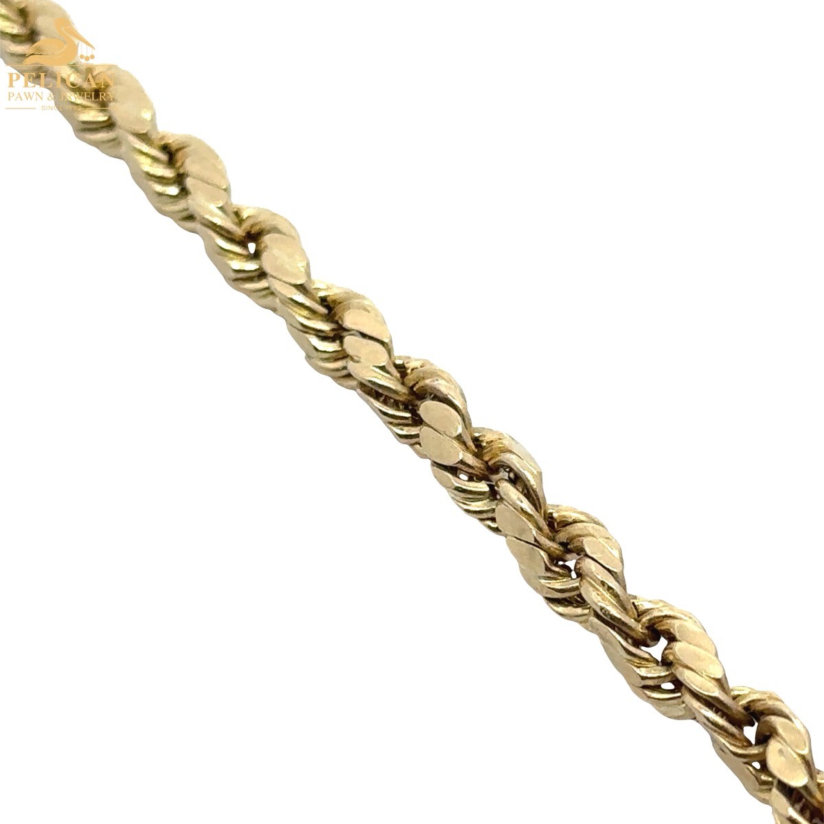 Gold Rope Chain Hollow 10K Yellow Gold 4.5MM (PSH044516)