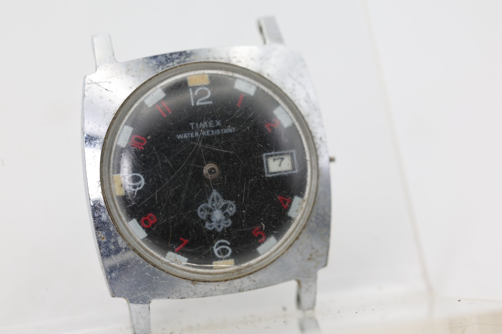 TIMEX BOY SCOUTS WRIST WATCH, 30.5×37.4mm CASE, 19mm LUG, FOR REPAIR (NG)