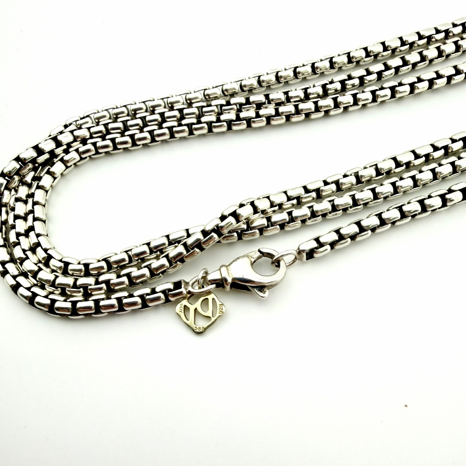 DAVID YURMAN 3.6 MM 72 INCH BOX CHAIN NECKLACE STERLING SILVER