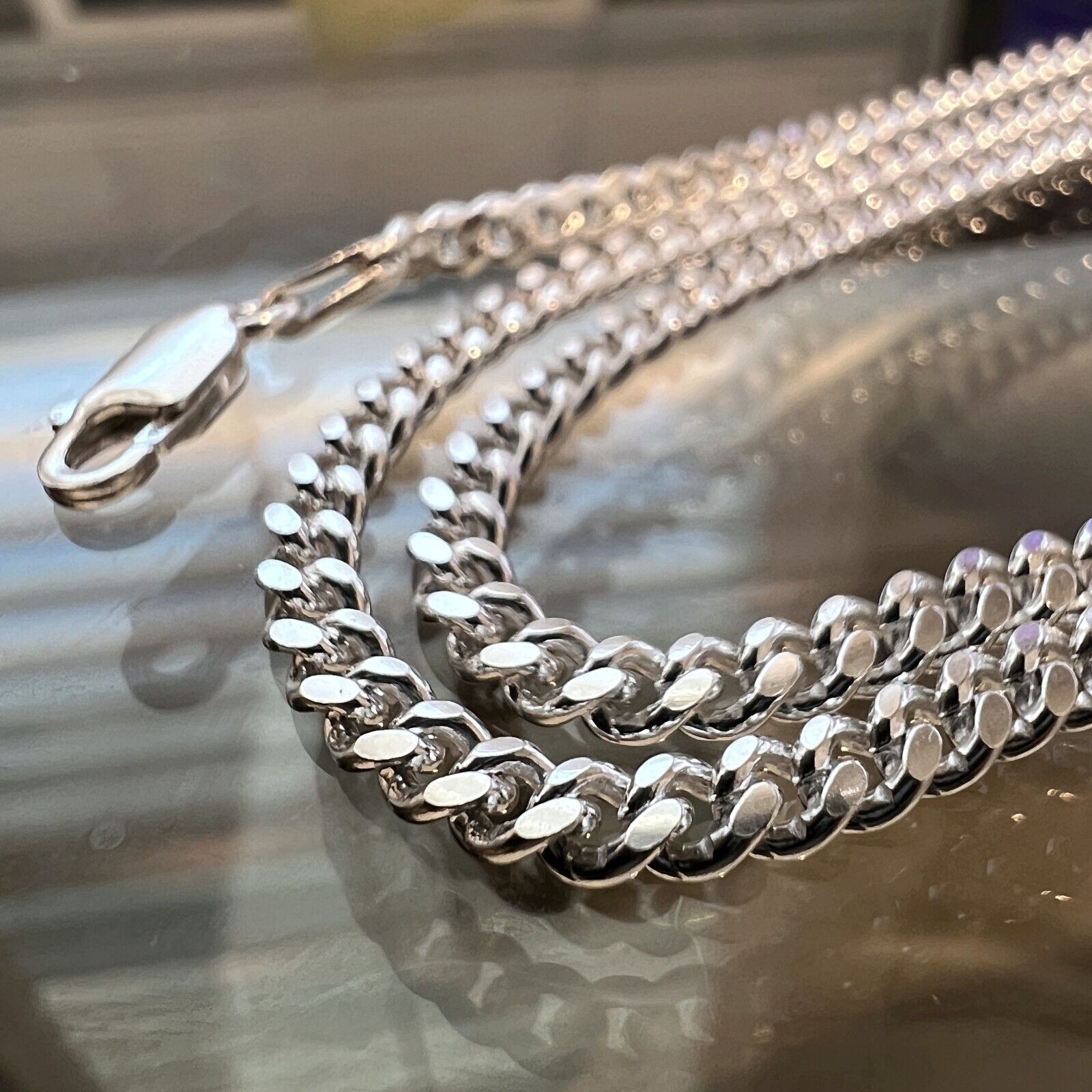 925 Sterling Silver VVS1 Moissanite 0.82CT Cross Miami Cuban Chain 3MM 16-30″