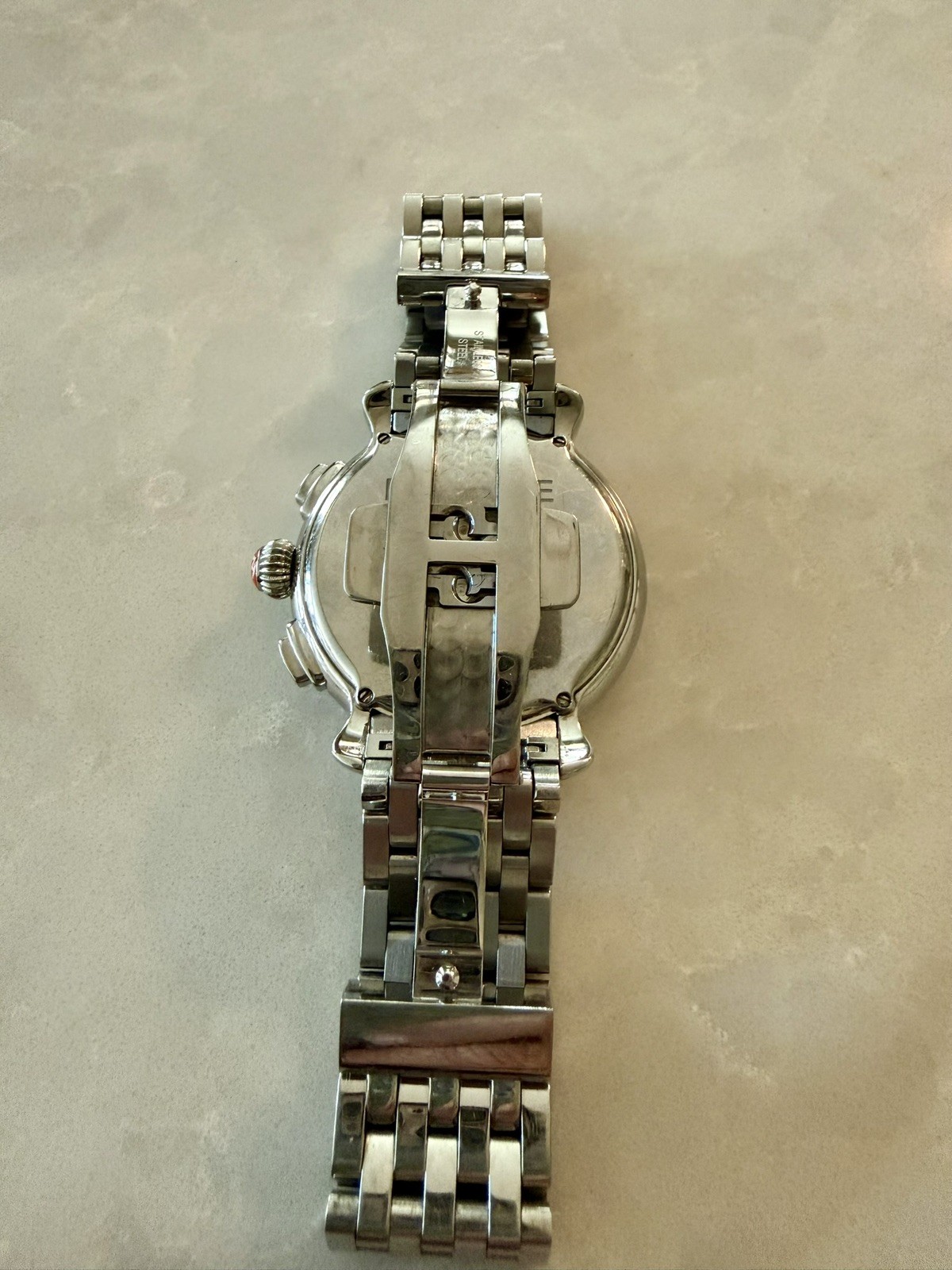 Michele Fluette Diamond Stainless Steel Watch MW24A01A1966