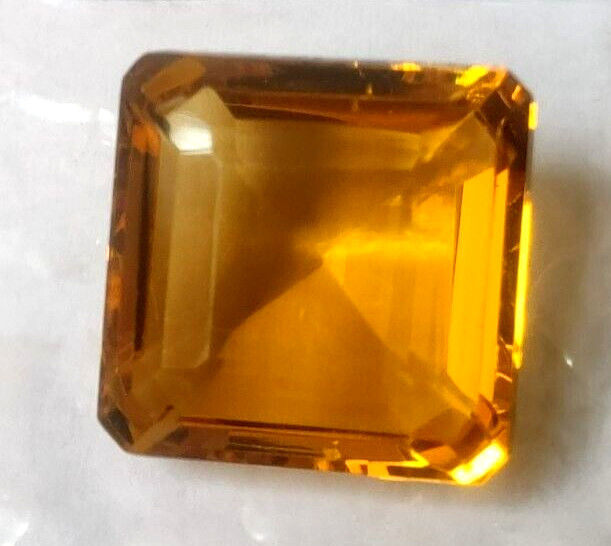 86.50 Ct. Large Yellow Citrine Square Cut AAA+ Loose Gemstone for Ring & Pendant