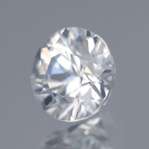 1PC 5.5mm Calibrated Round Diamond Cut Natural Gemstone White Zircon TOP LUSTER!