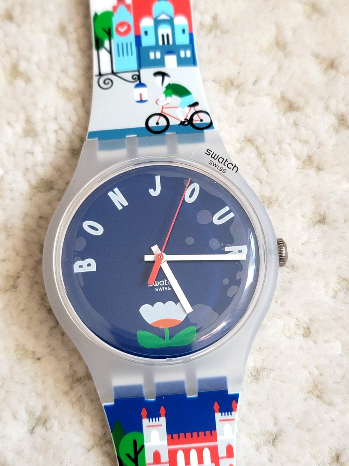 NIB RARE Swatch L’ESPRIT Destination Watch MONTREAL Exclusive SO29Z100