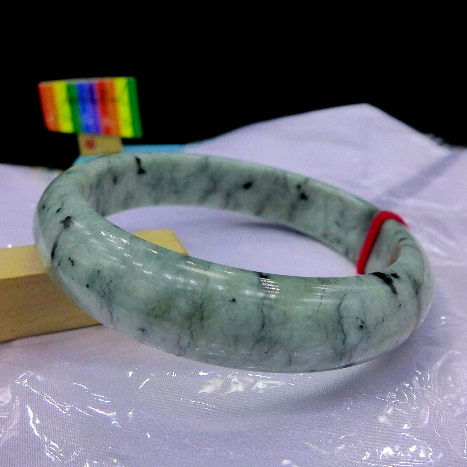 【JadeiteBird】61mm Certified 100% Natural Grade A Jadeite Jade Bangle Bracelet
