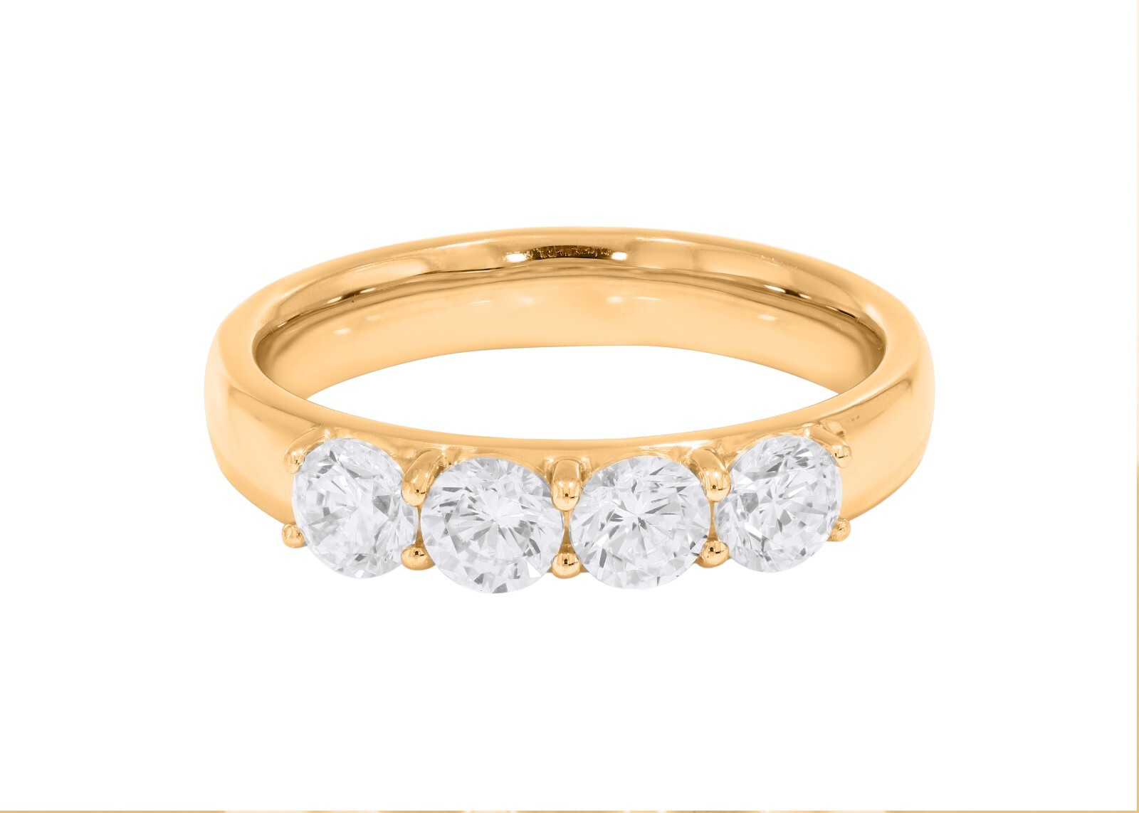 Lab Grown Diamond Engagement Ring 0.96 ct Certified Round Cut 14k White Gold