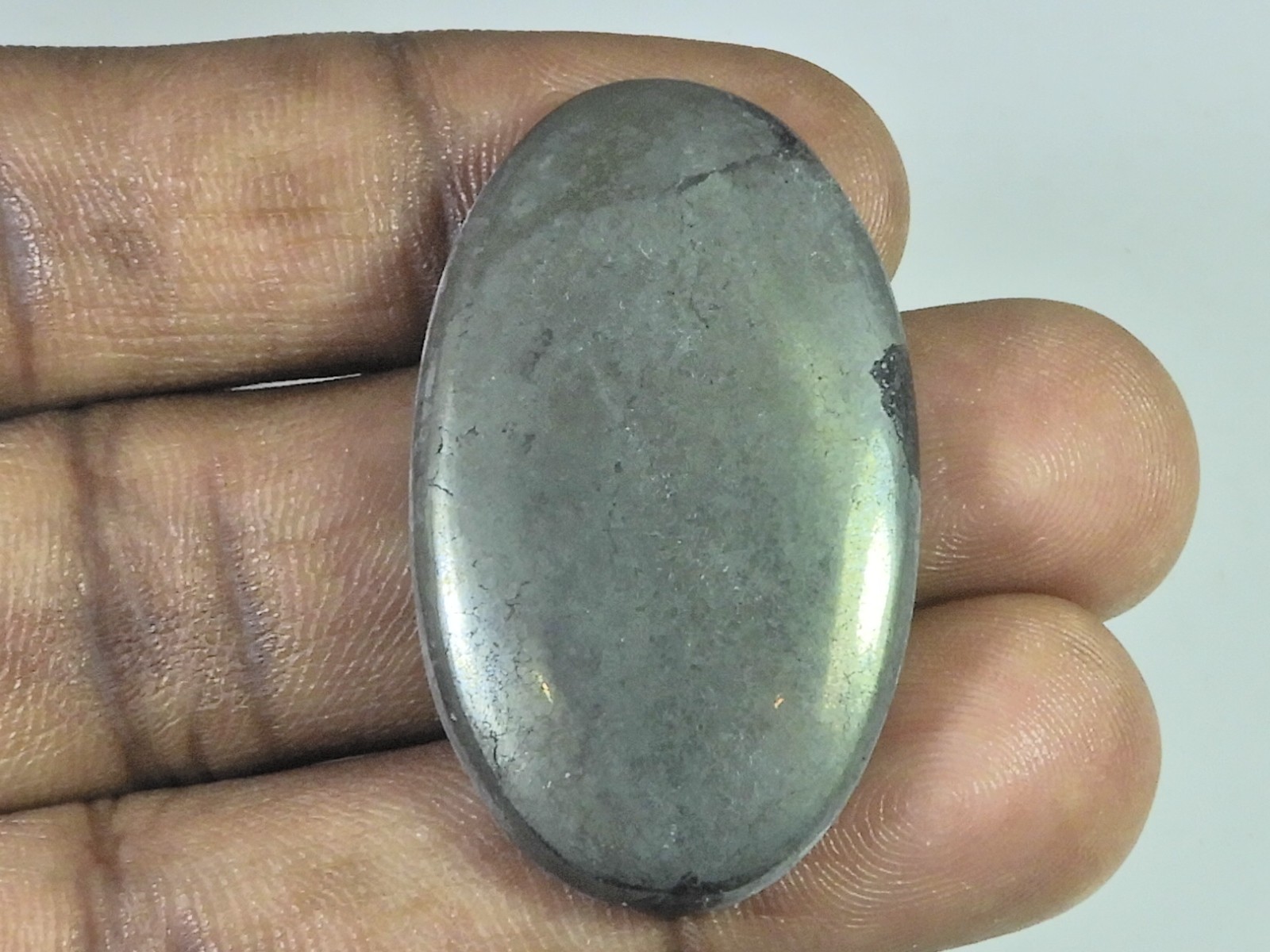 25X42X06MM Natural Apache Gold Pyrite Oval Cabochon Loose Gemstone 100Cts. C063