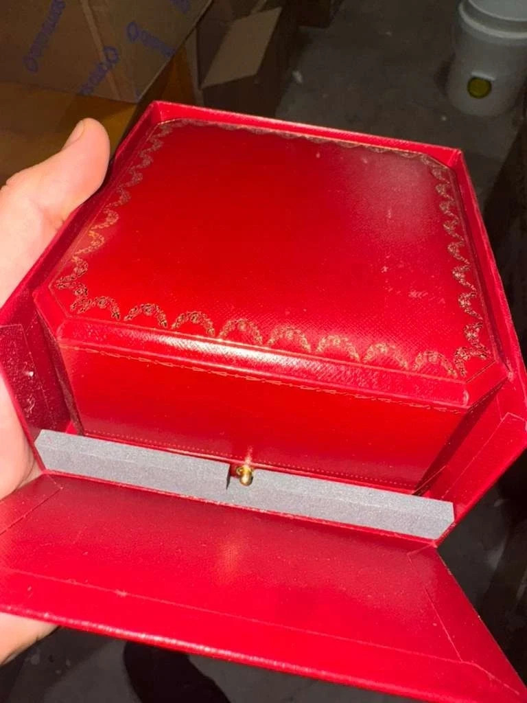 Cartier Red Bracelet Empty Jewelry Box Set with Certificate & Outer Box