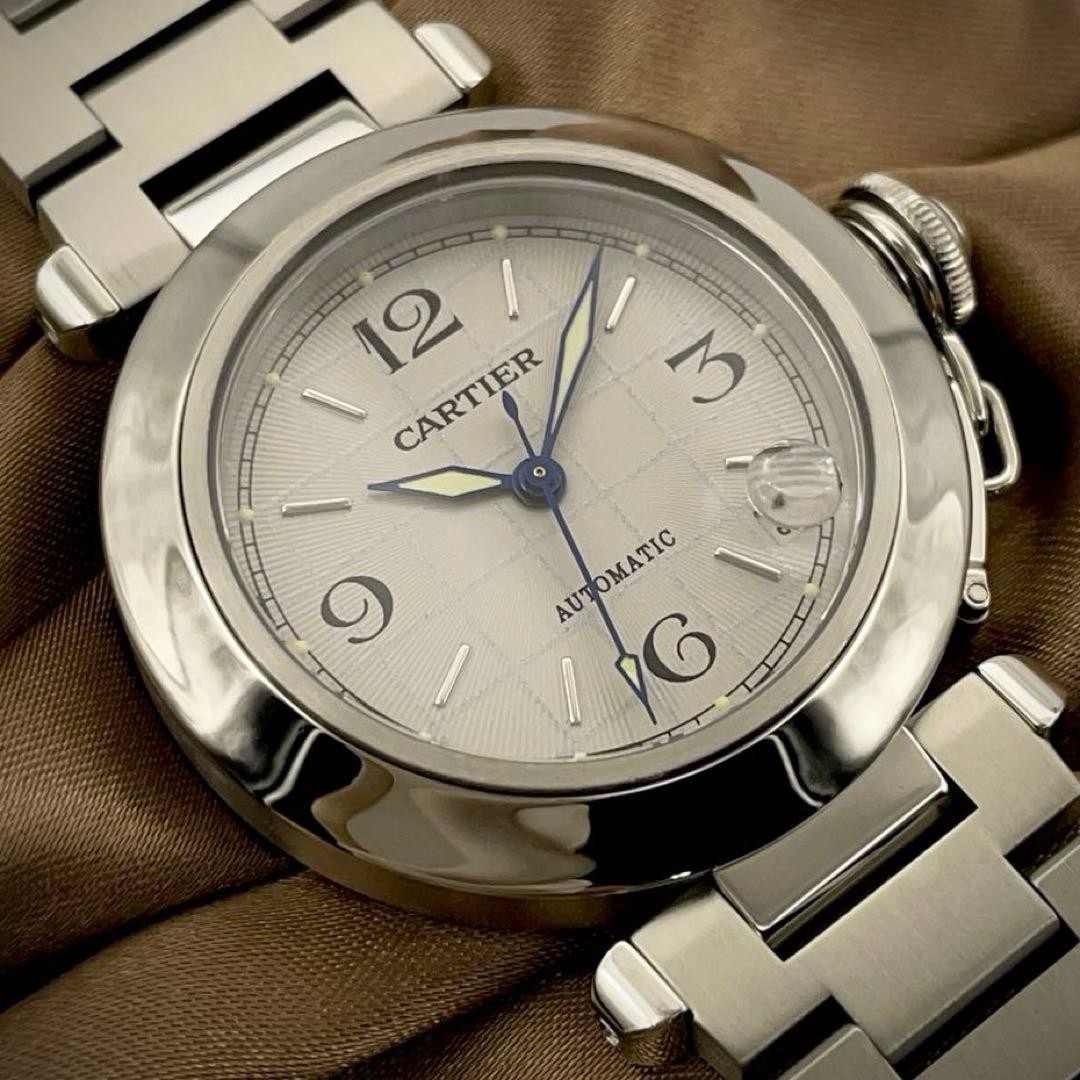 Cartier Pasha C W31023M7 Cal.049 Automatic 35mm Unisex From JAPAN (Overhauled)