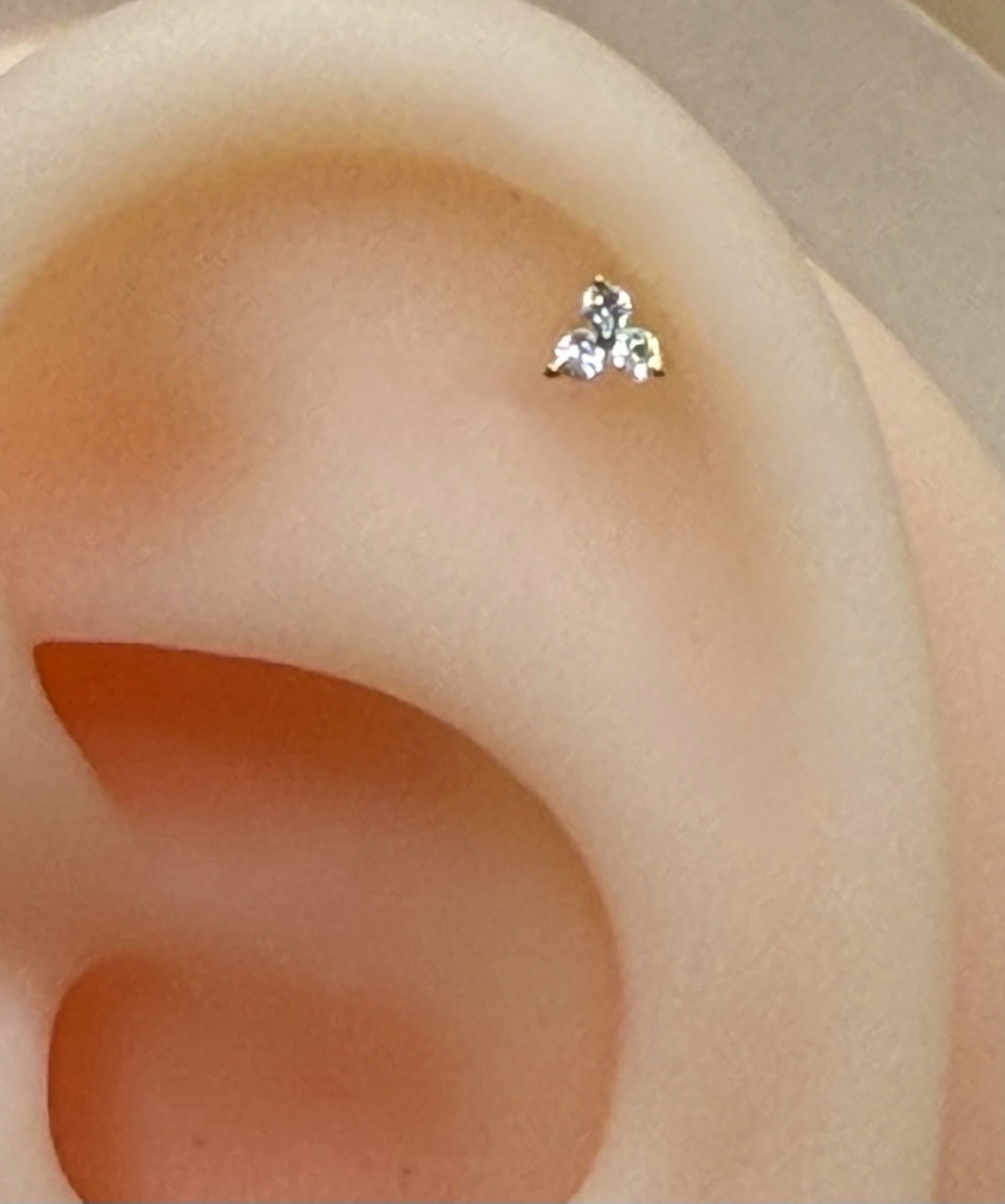 Sterling Silver 925 Cubic Zirconia Ear Threadless Flat Back Labret 16g 1.2mm