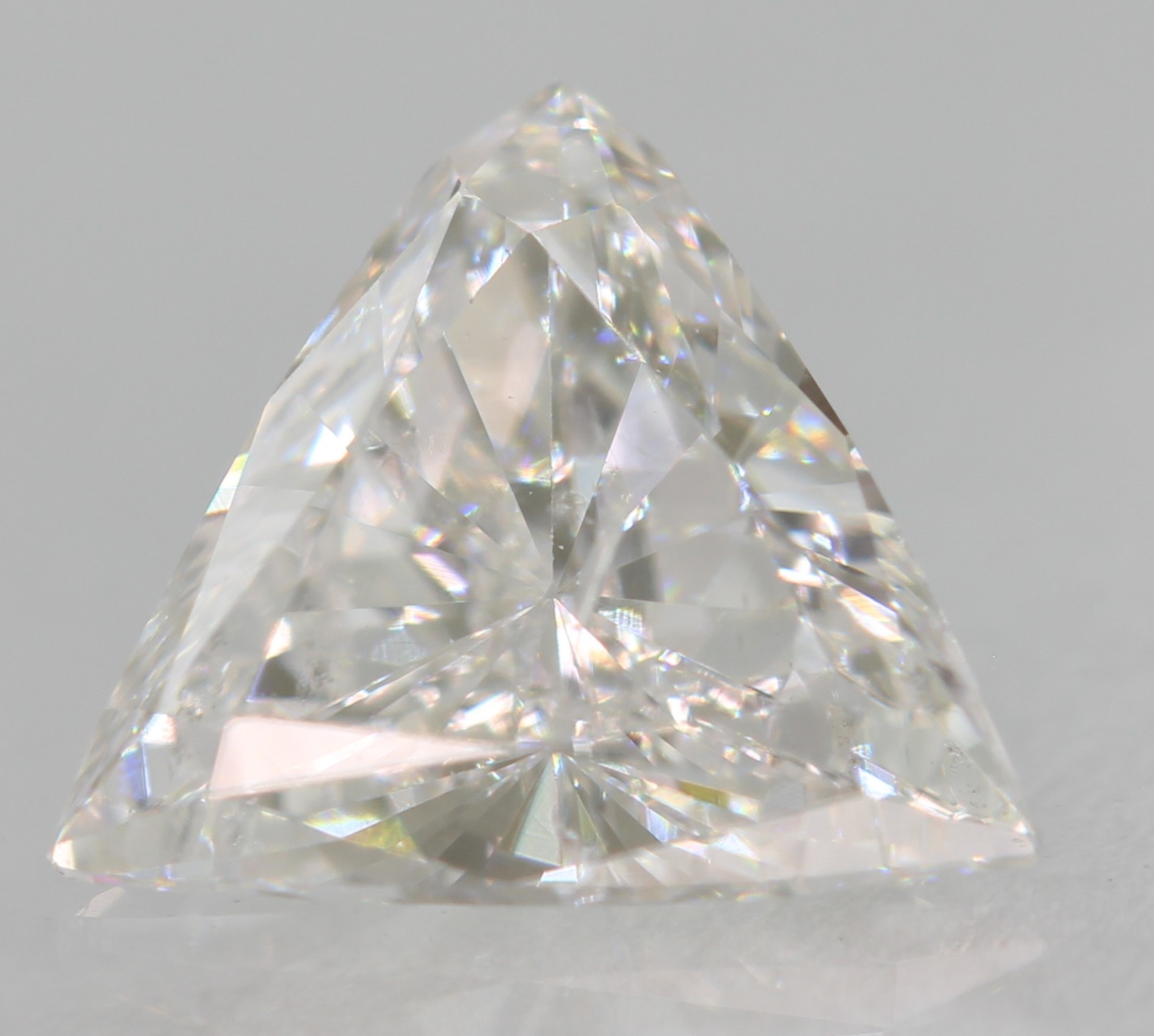 Certified 0.57 Carat D SI1 Triangle Natural EARTH MINED Loose Diamond 6.15×6.03m