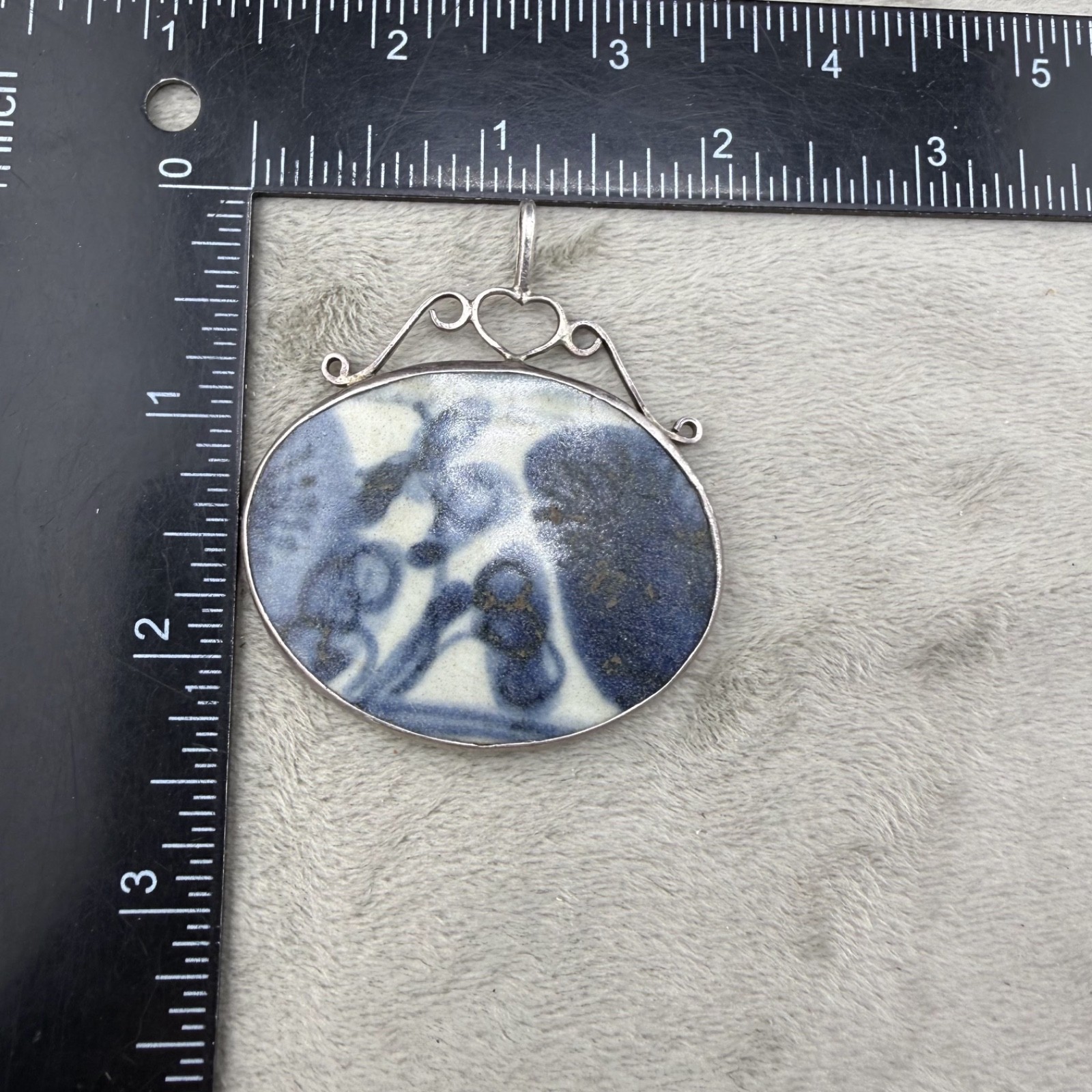 Vintage Chinese Export Porcelain Pendant