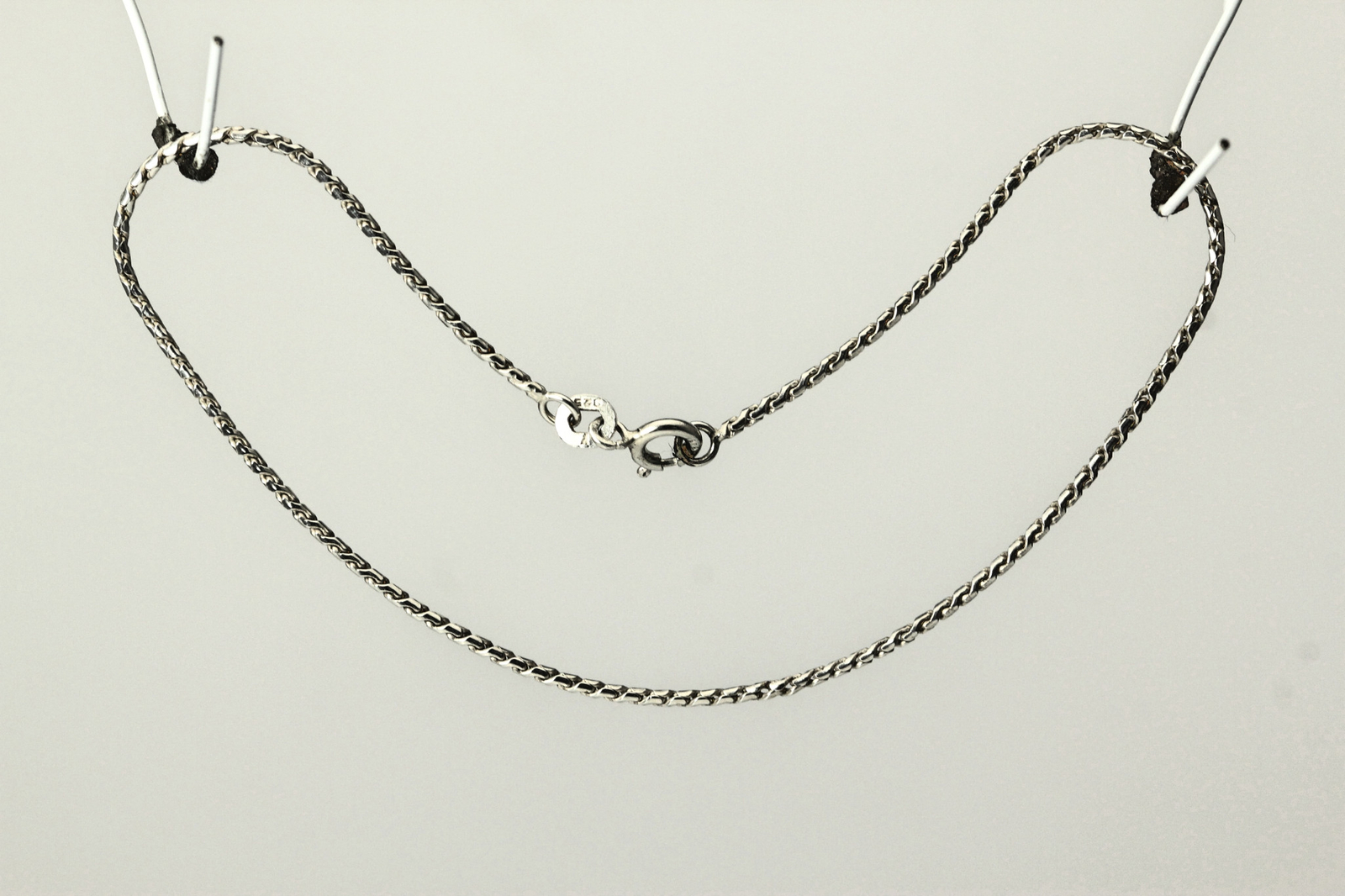 925 Sterling Silver 9″ Thin Bead Chain with Spring Ring Clasp 2.4grams (BR2942)