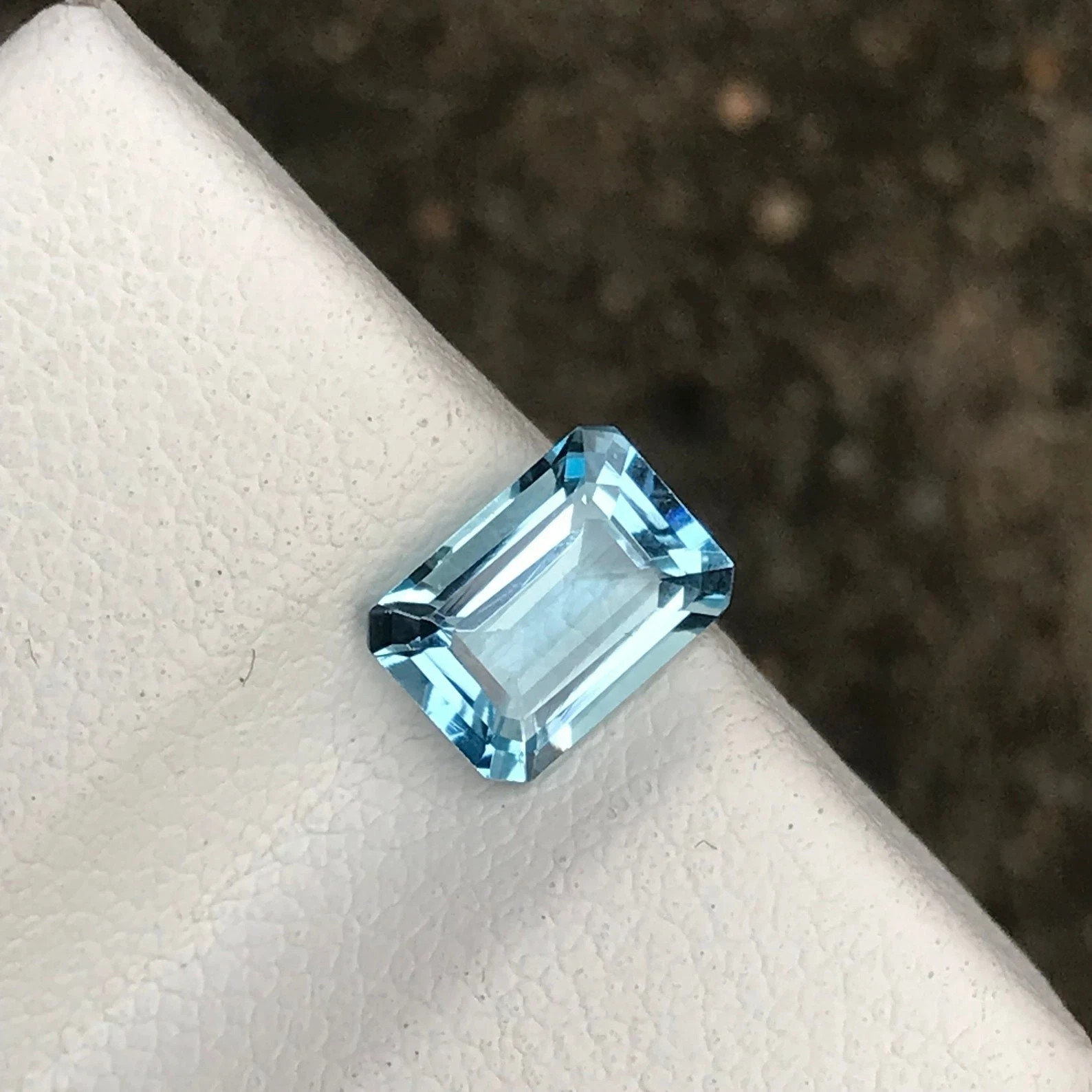 9.50 Ct Natural Santa Maria Blue Aquamarine Emerald Cut Certified Loose Gemstone
