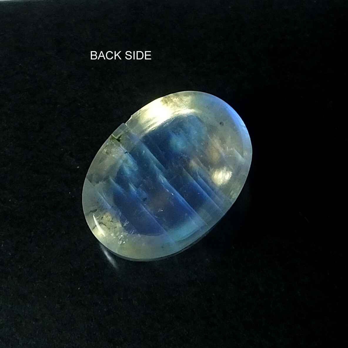 14X10 mm Oval Cut Natural Blue Fire Rainbow Moonstone Cabochon Gemstone 8.45 Cts