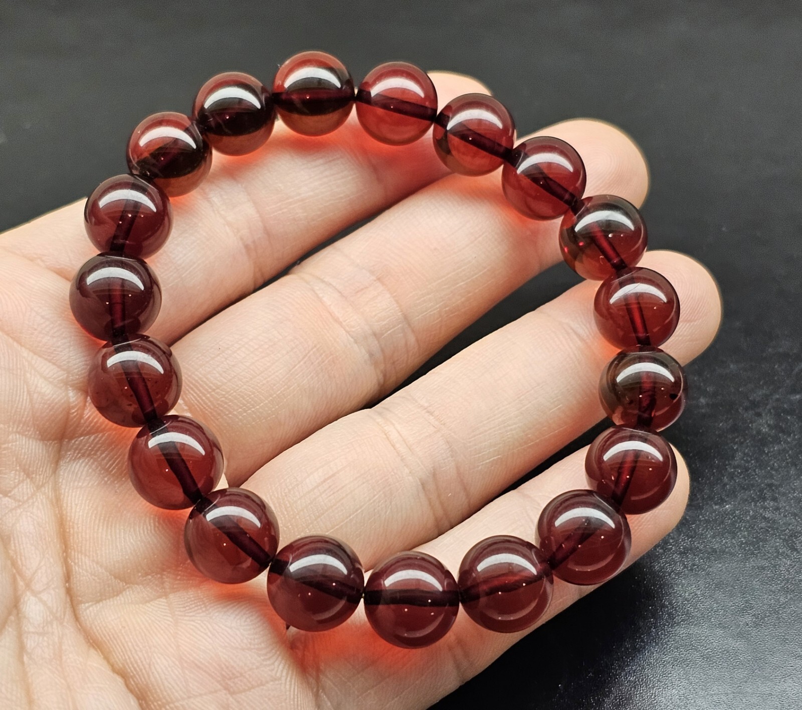 Top Quality Burmese Blood Amber Beads Bracelet 10.6mm