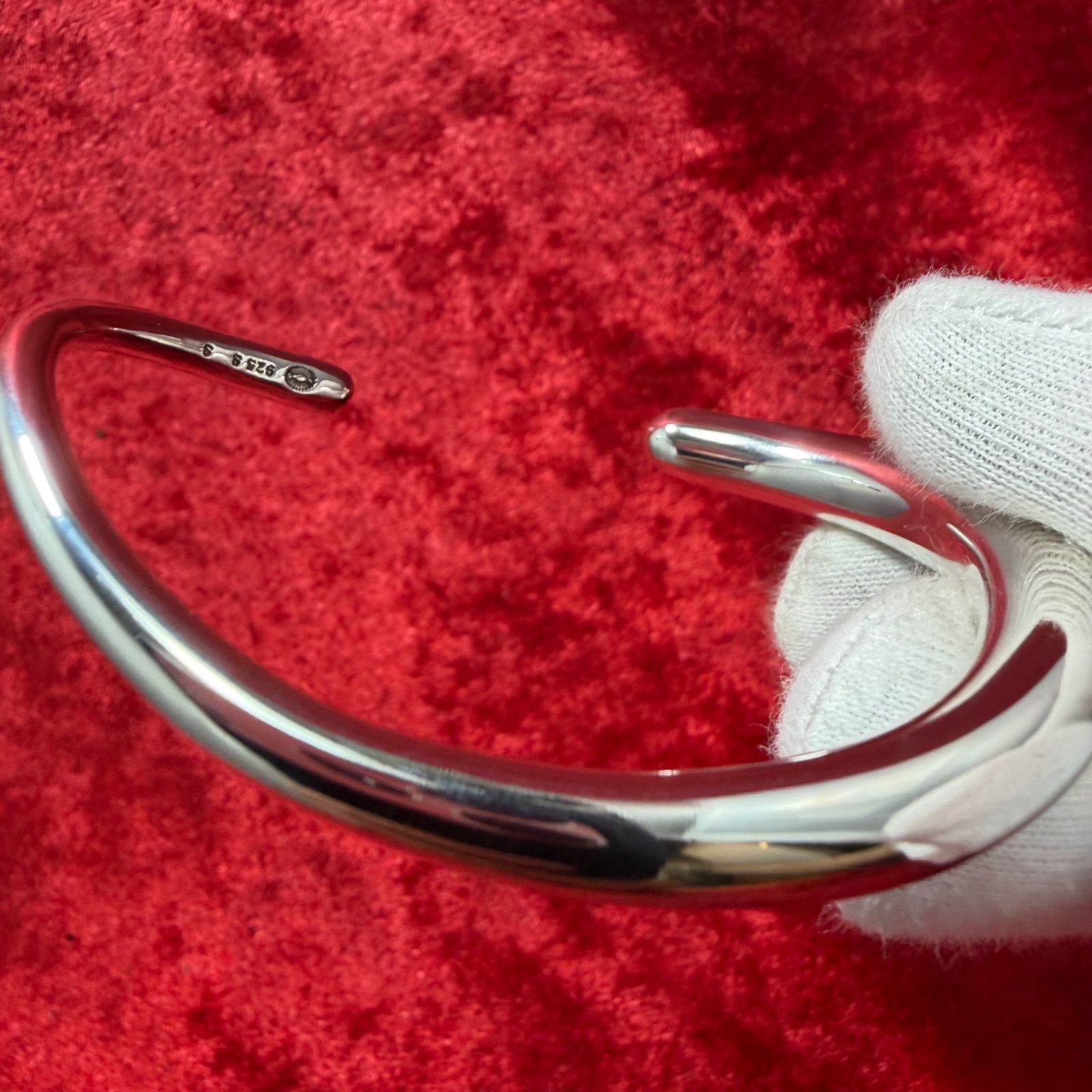 Georg Jensen Sterling Silver 925 OFFSPRING Cuff Bracelet L 16cm 6.3in w/Dust Bag