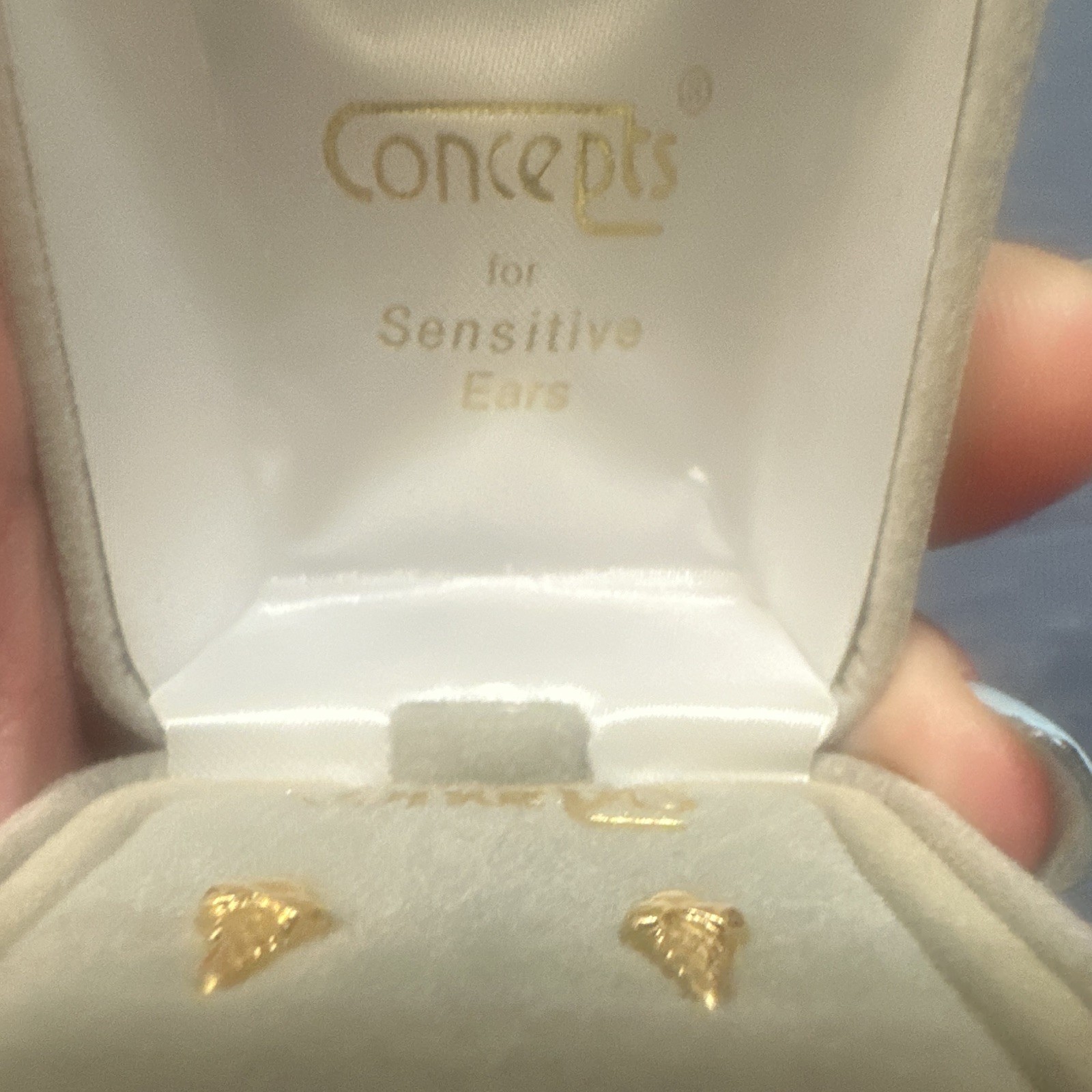 Concepts Gold Tone Nickel-Free Ice Cream Cone Stud Earrings for Sensitive Ears
