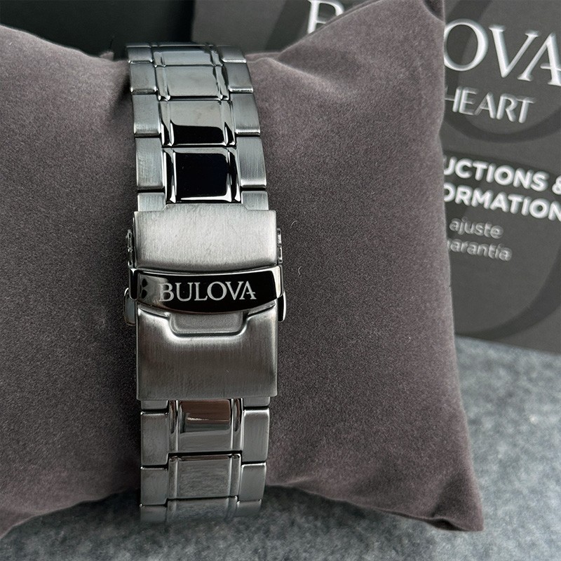 Bulova Marine Star 98B350 Men’s Chronograph 43mm Red Dial Quartz Watch