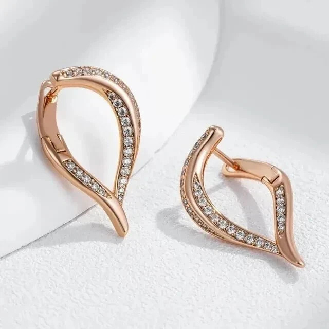 Women’s Engagement Hoop Earrings Round Cut Simulated Diamond 925 Starling Silver
