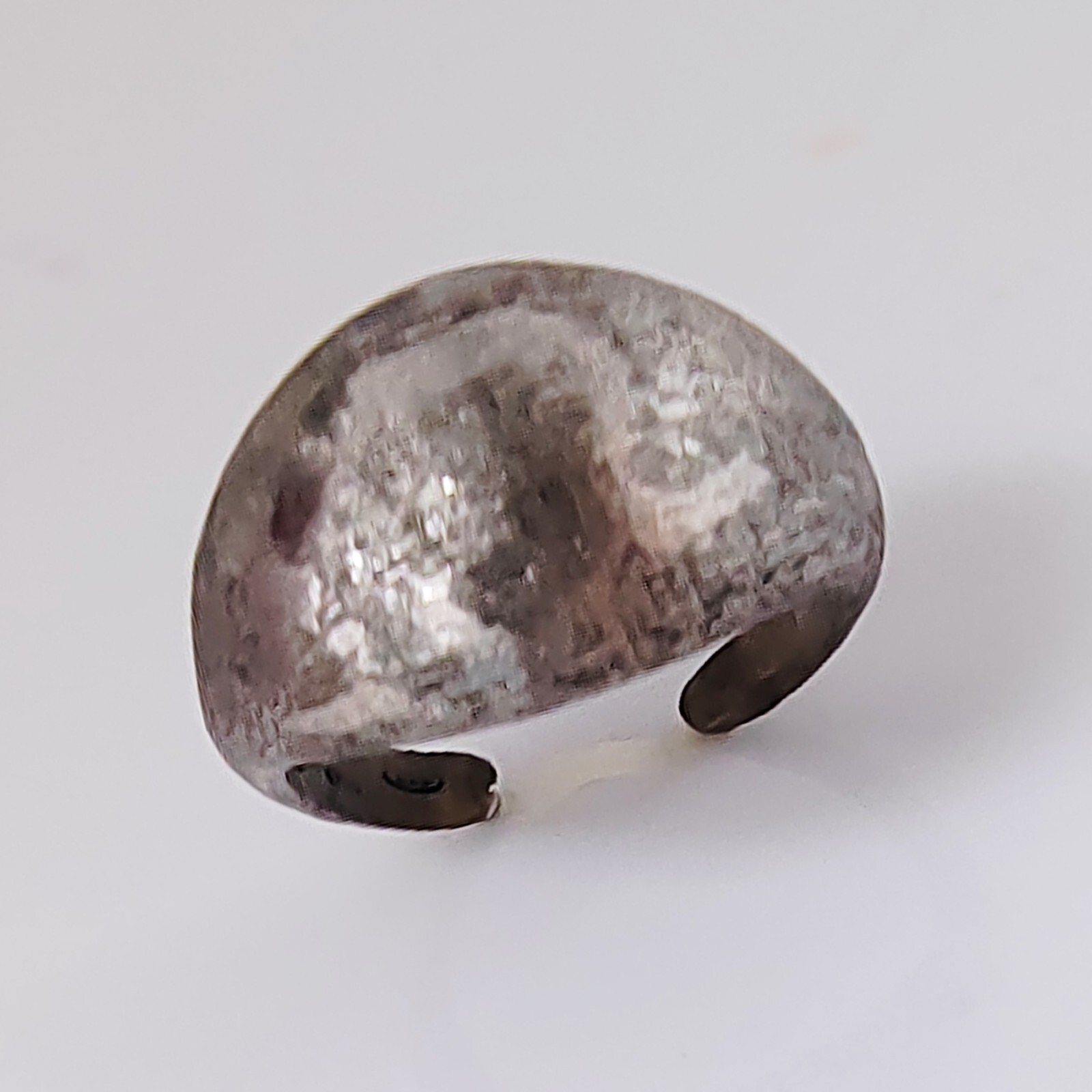 Men Women 925 Silver Brushed Adjustable Ring Vintage Unisex Handcrafted