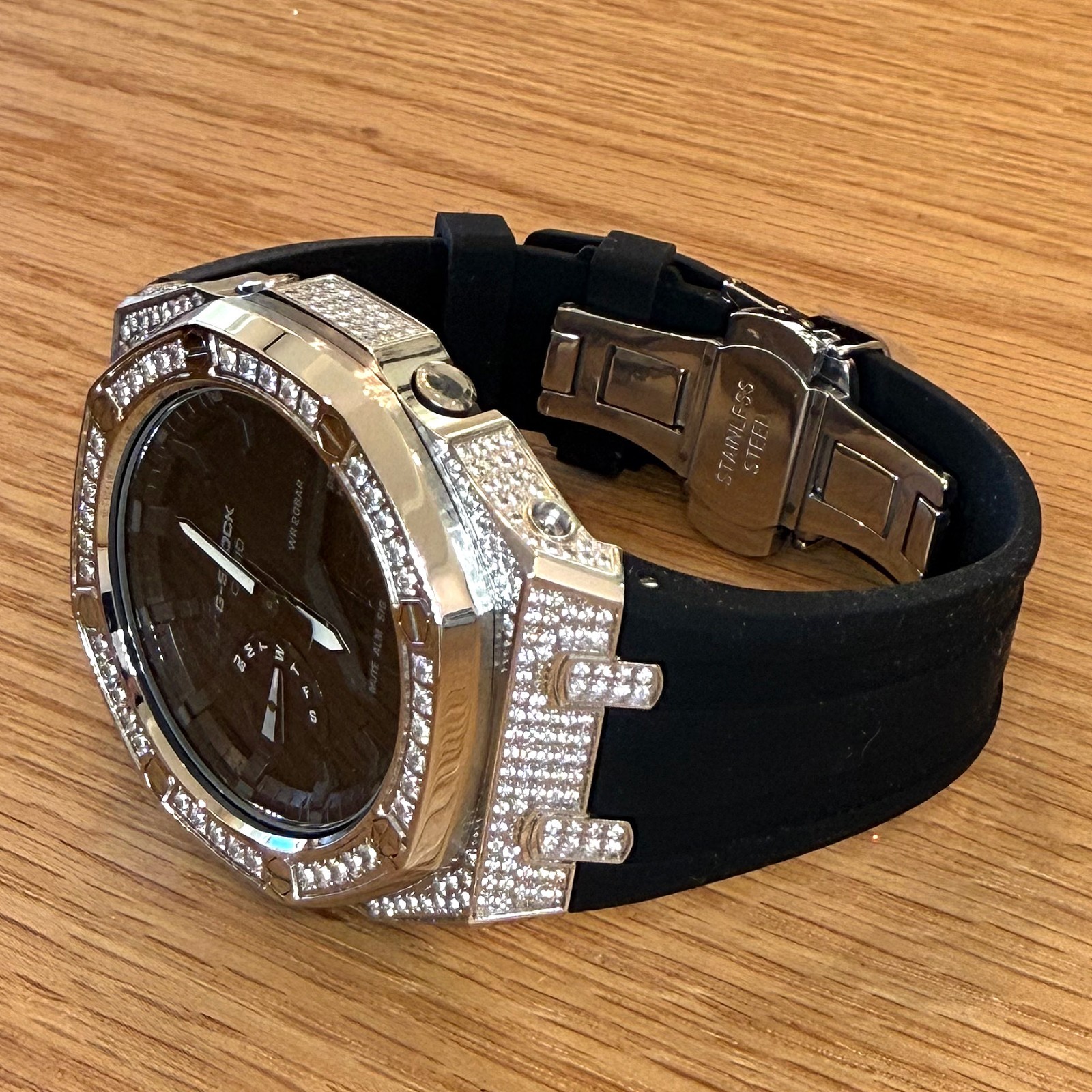 Customized Authentic Casio G Shock GA2100 Bust Down Watch Rubber Strap