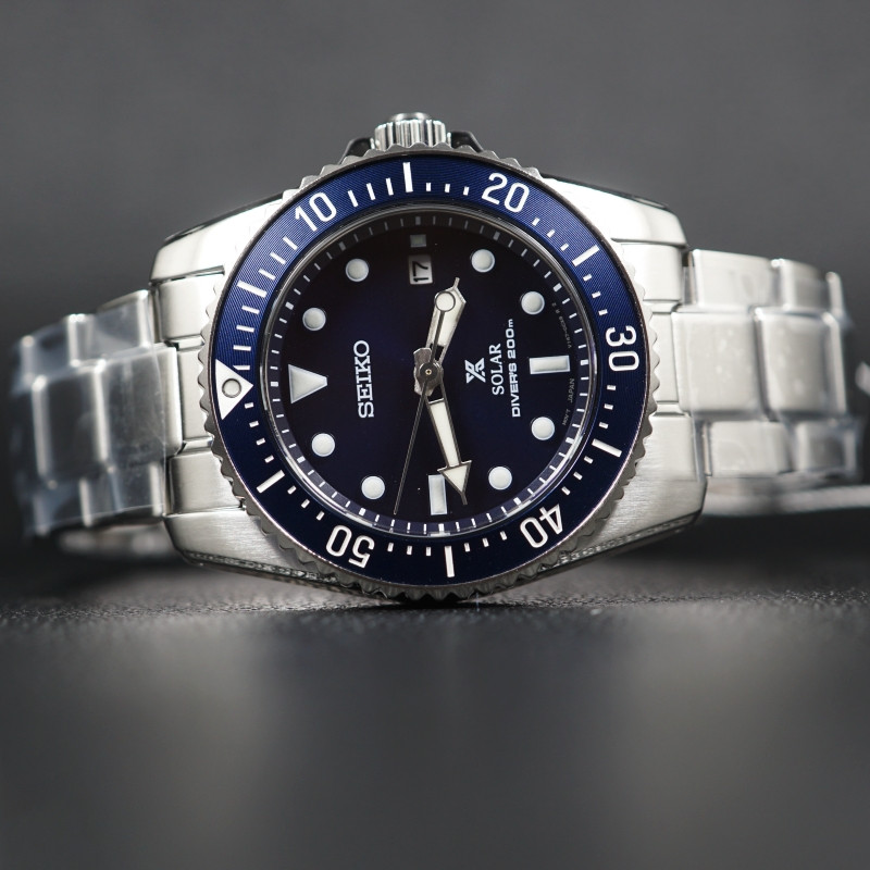 SEIKO Prospex Sea SNE585 Blue Dial Solar Power Diver Men’s Watch New with Box