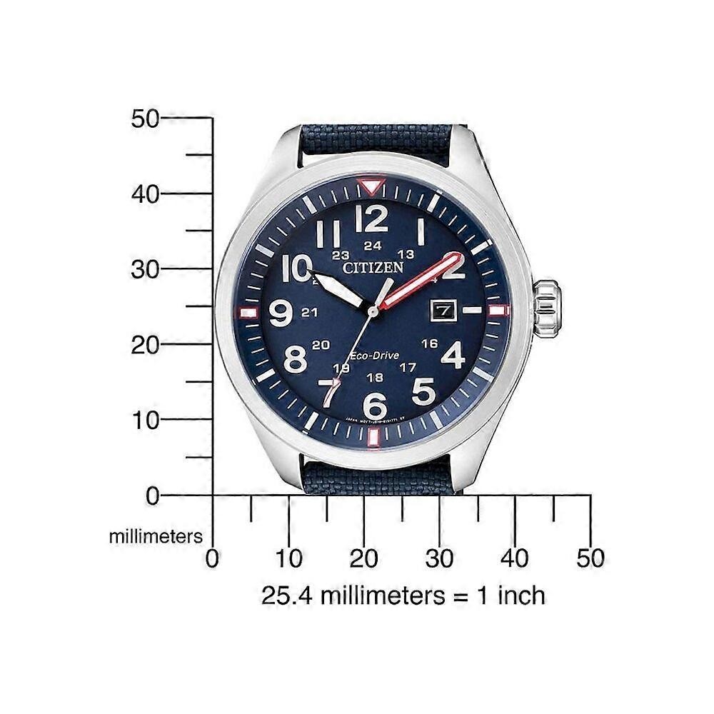 Citizen Eco-Drive Men’s Blue Dial Nylon Strap Watch AW5000-16L