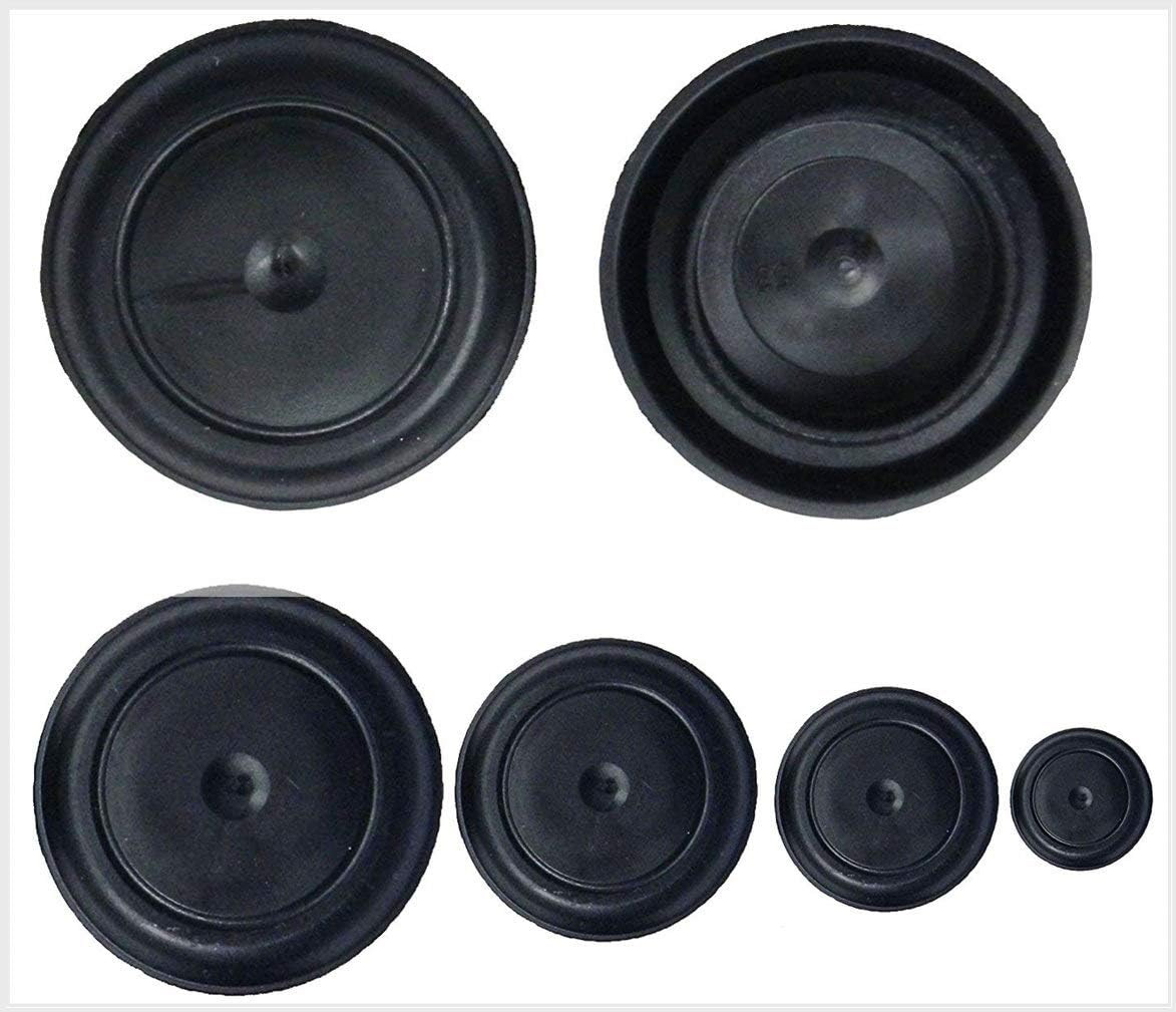 (Lot of 6) Rubber Flush Body and Sheet Metal Holes Plugs | 15, 17, 19, 25, 31, a