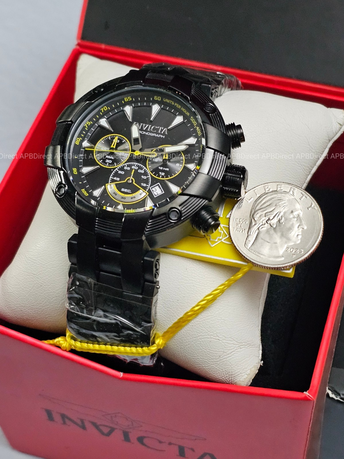 Invicta – SUBAQUA – Chronograph Black Yellow LUME Flame-Fusion Mens watch