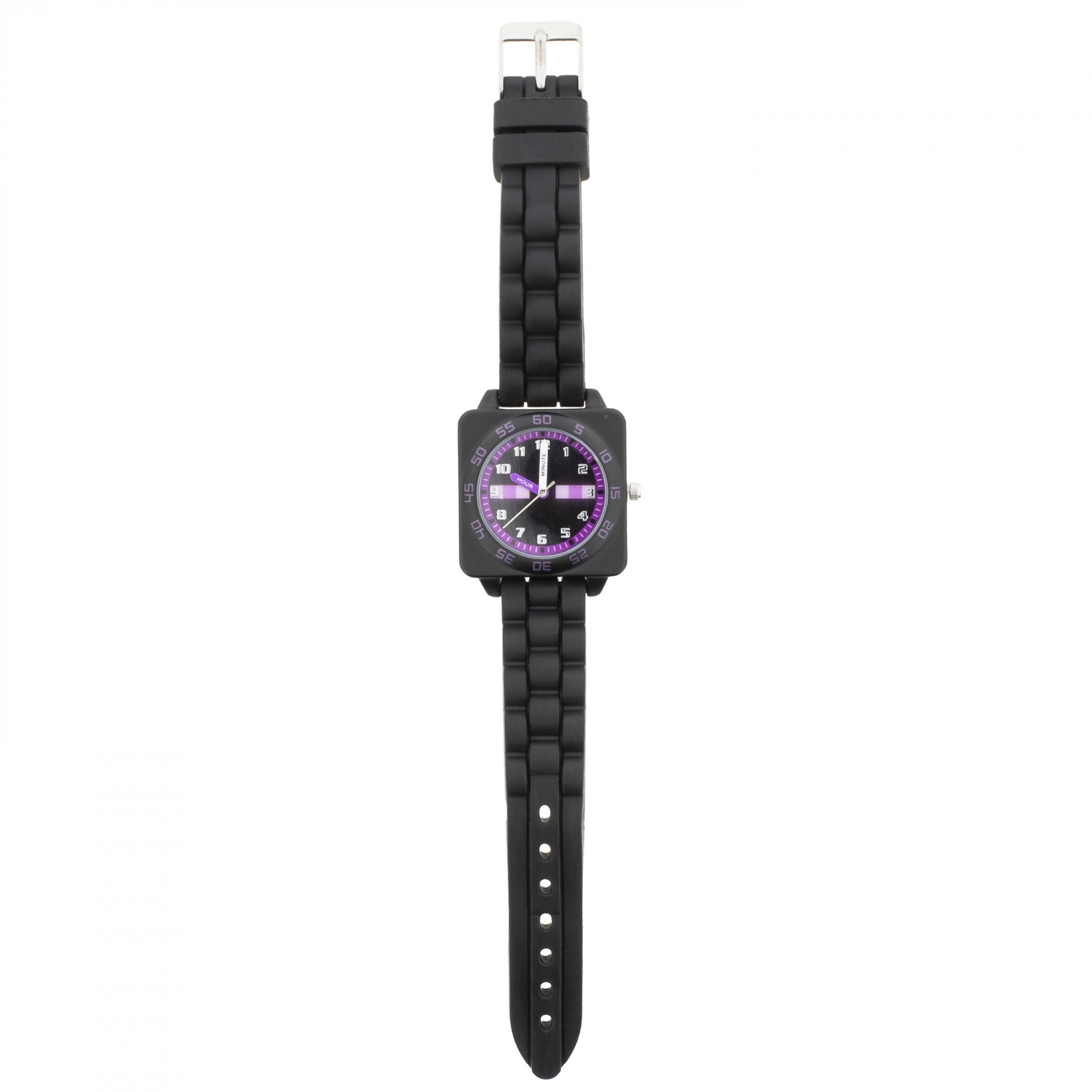 Minecraft Enderman Time Teacher Analog Watch with Rubber Strap Black
