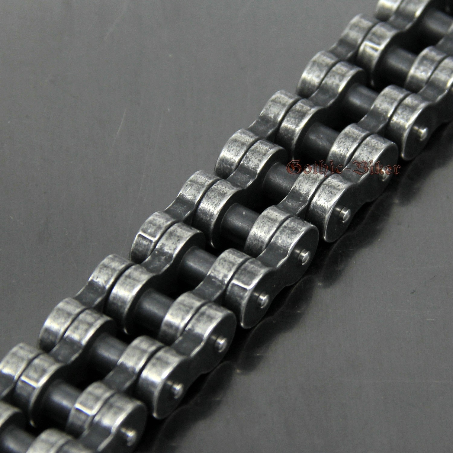 Heavy Chunky Motorcycle Bike Chain Men’s Bracelet Stainless Steel Gunmetal Tone