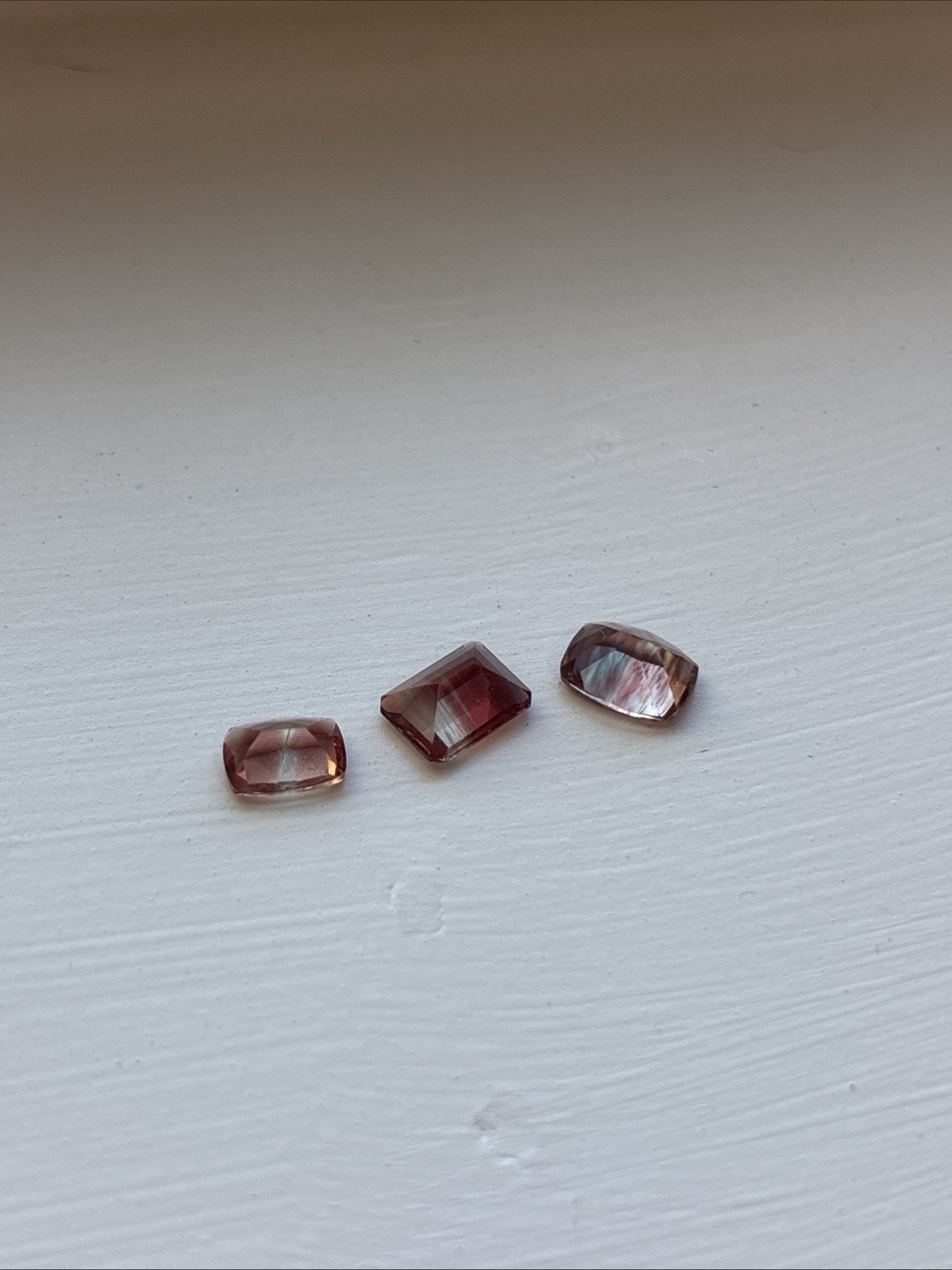 Natural Bolivian Bi-Color Ametrine – 3 Stone Parcel Mixed Cuts Loose Gemstone