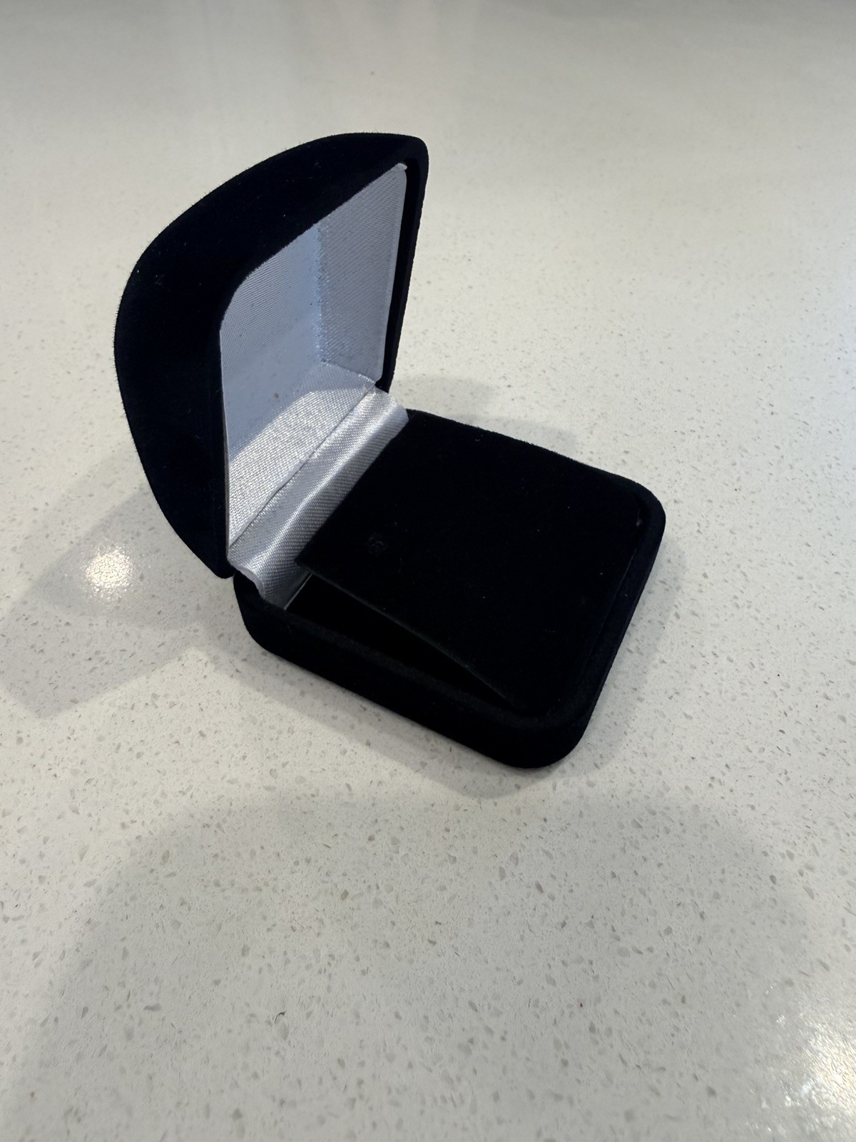 10 x Black Velvet Earring Gift Boxes Hinged Flocked Jewelry Case 2.25x2x1.25
