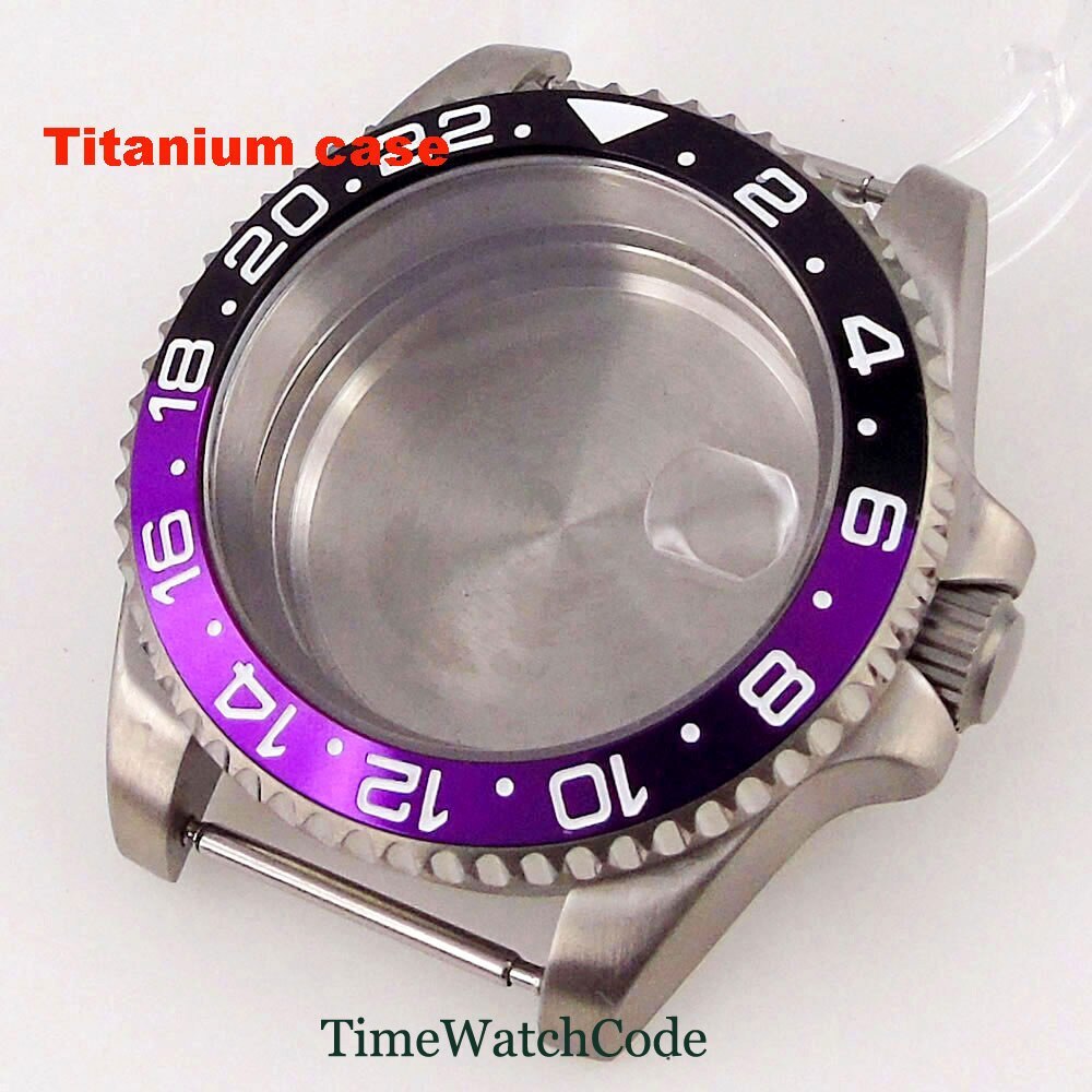 Titanium Watch Case 40mm 200m Waterproof Fit NH35 NH36 ETA2824 PT5000 Movement
