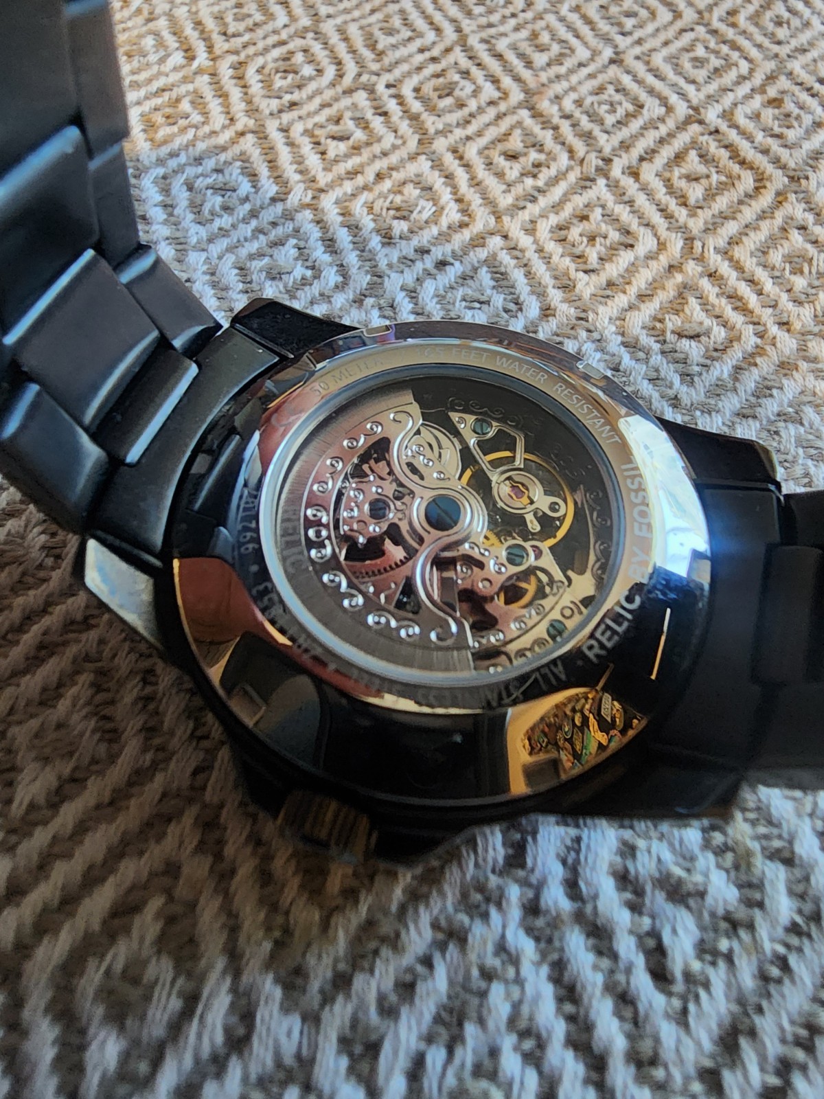 Relic by Fossil Men’s Automatic Skeleton Gunmetal 43mm Watch ZR11853